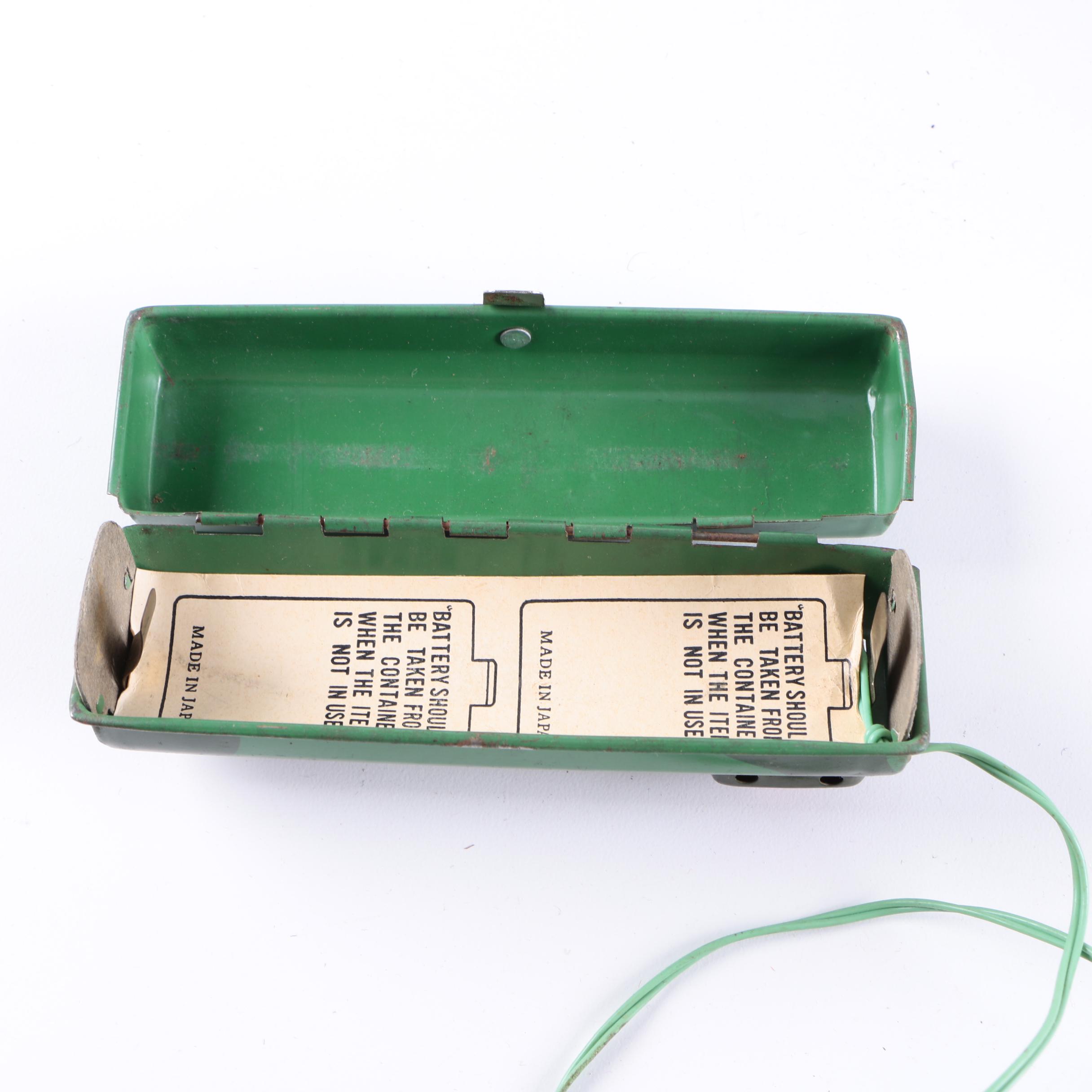 Vintage Tin Cragstan Toy RV Camper and Marx Toys Remote Control Tank