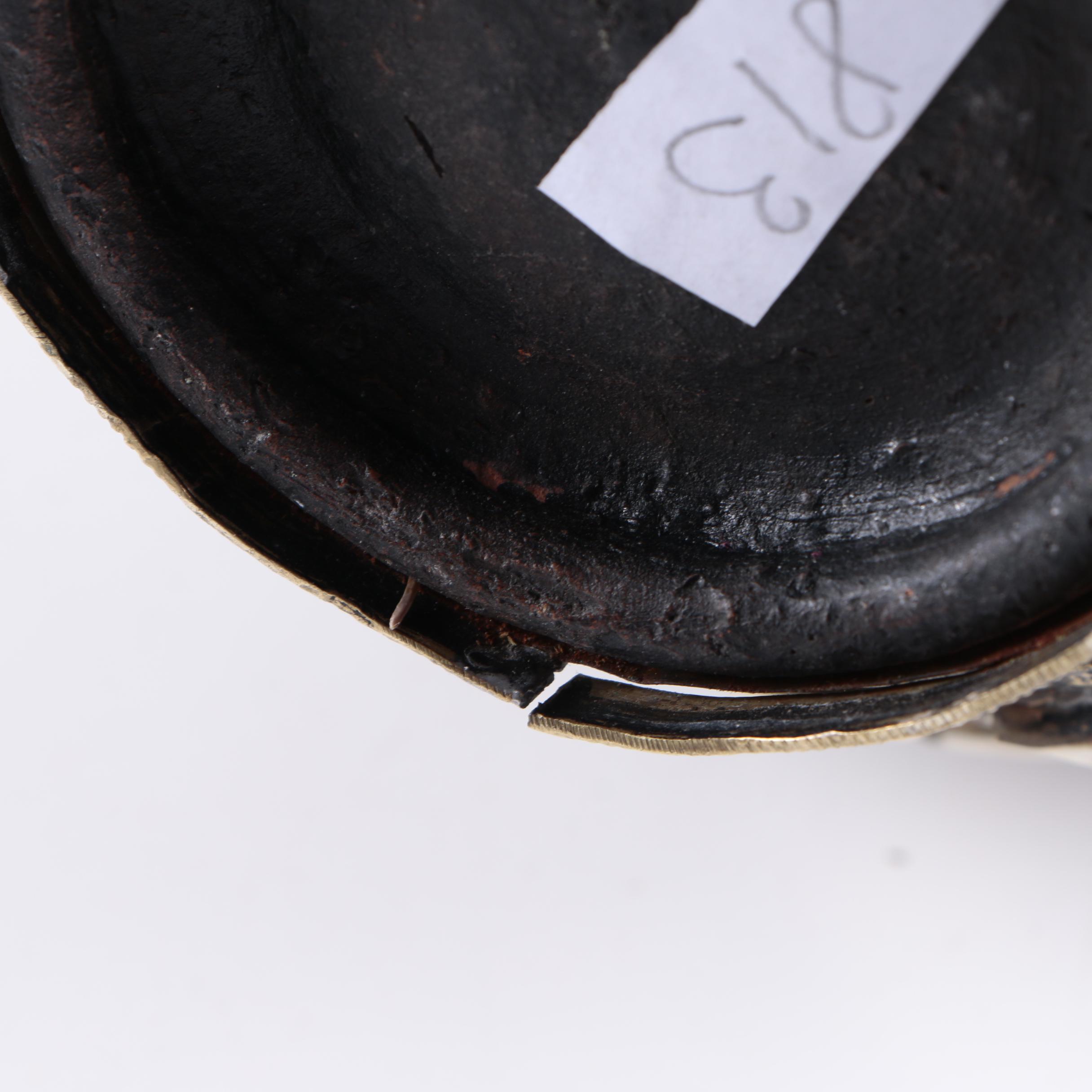 Vase with Bone and Brass Adornment