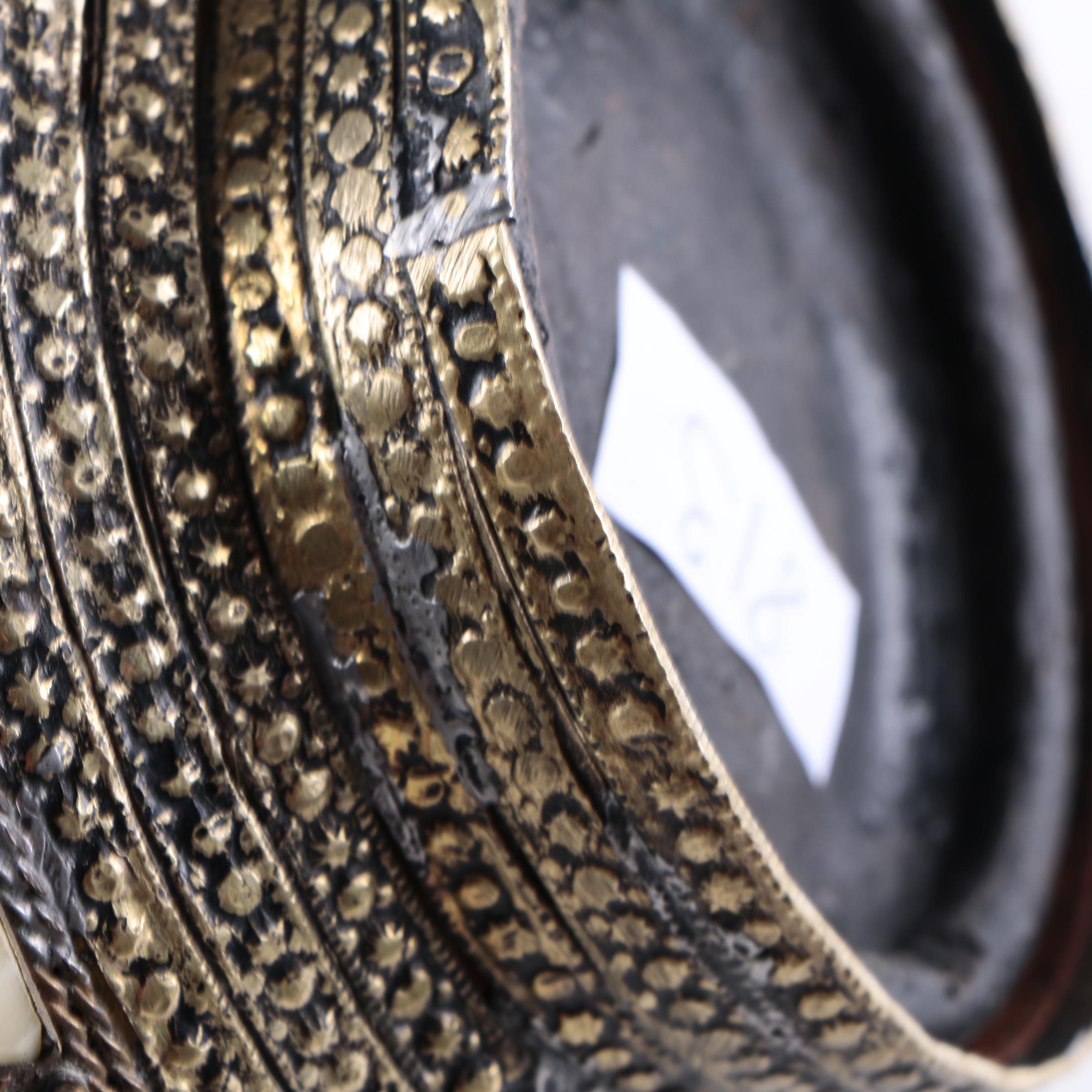 Vase with Bone and Brass Adornment