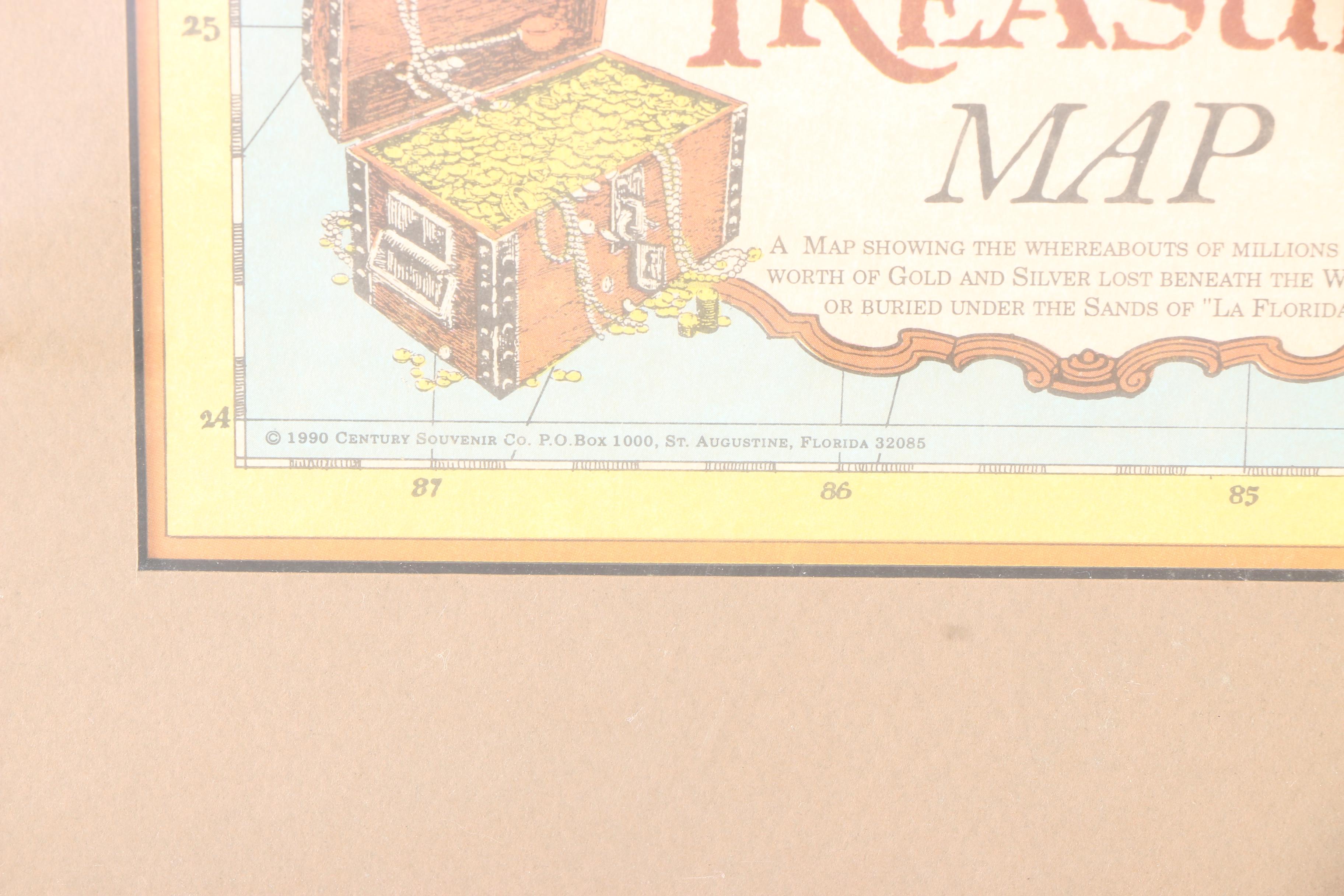 Offset Lithograph "Florida Treasure Map"