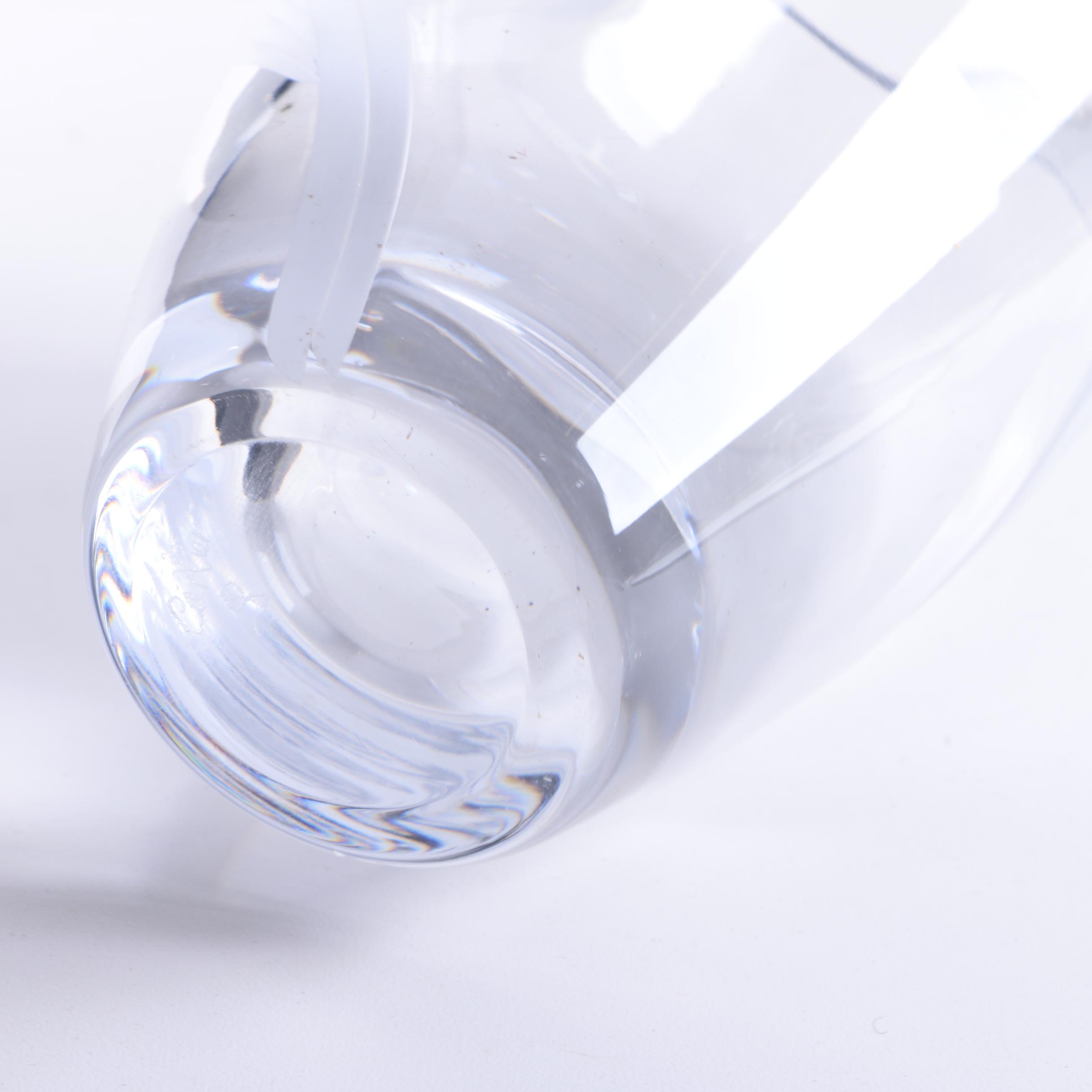 Swirl Patterned Cut Crystal Vase