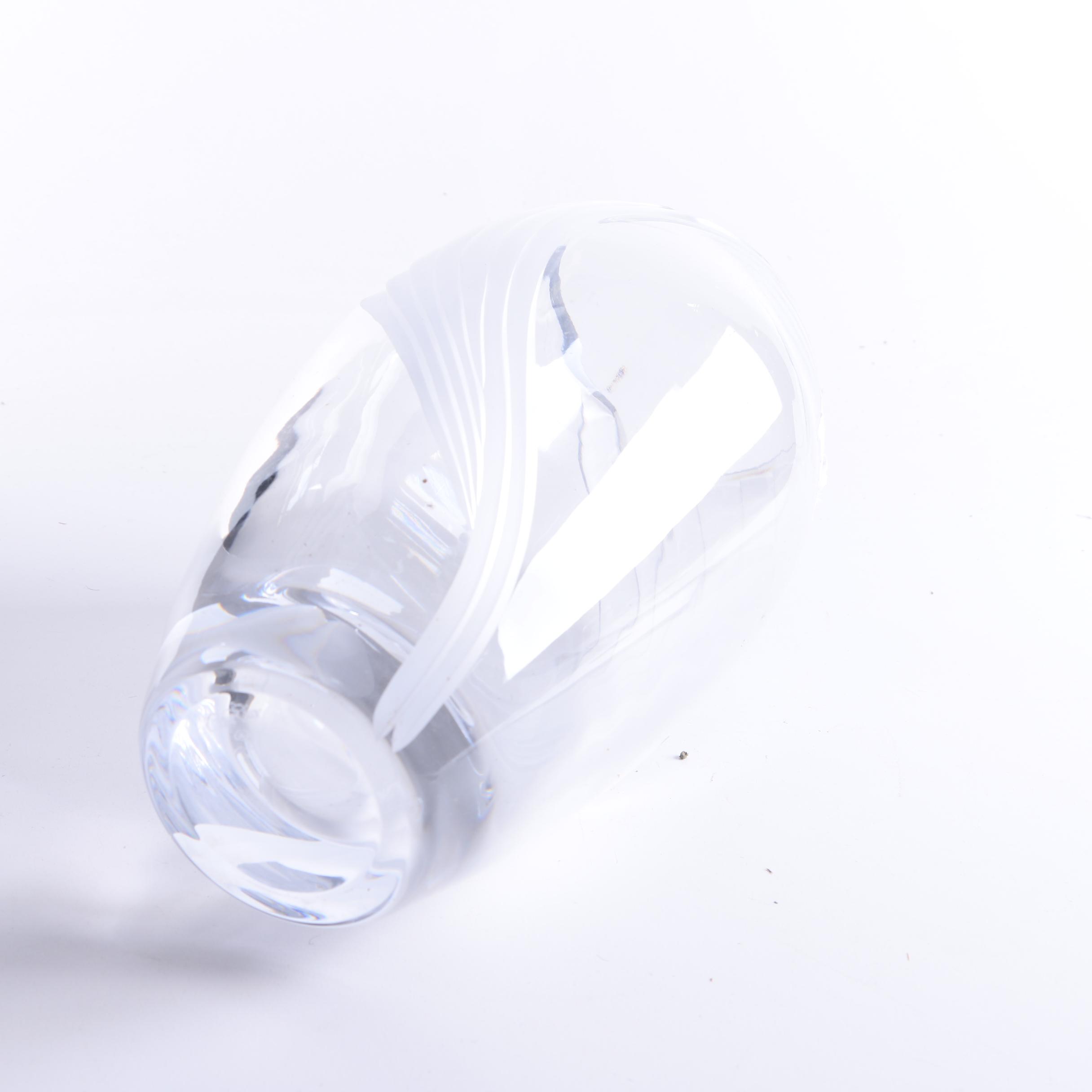 Swirl Patterned Cut Crystal Vase