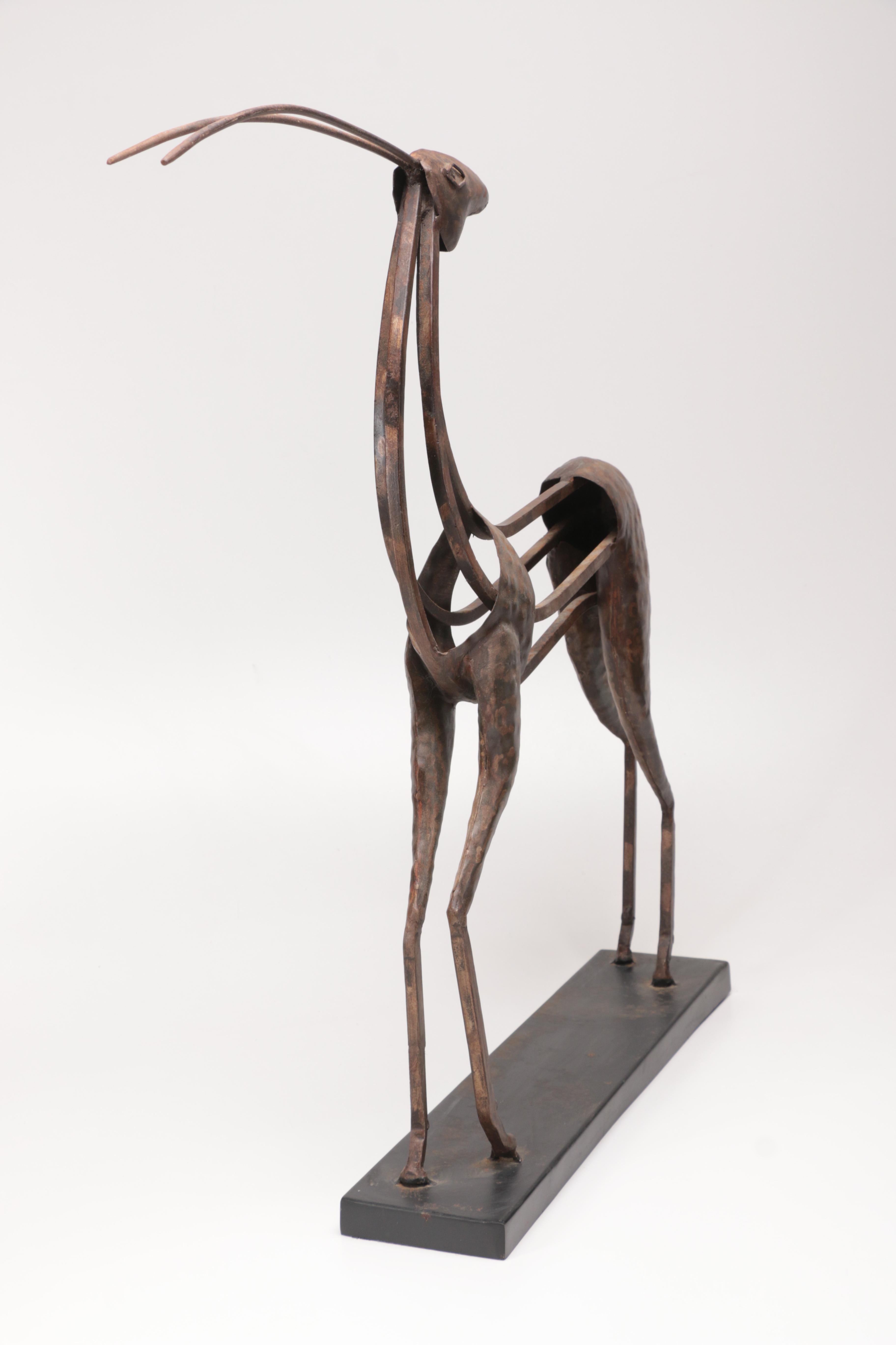 Austin Productions "Standing Antelope II" Metal Sculpture