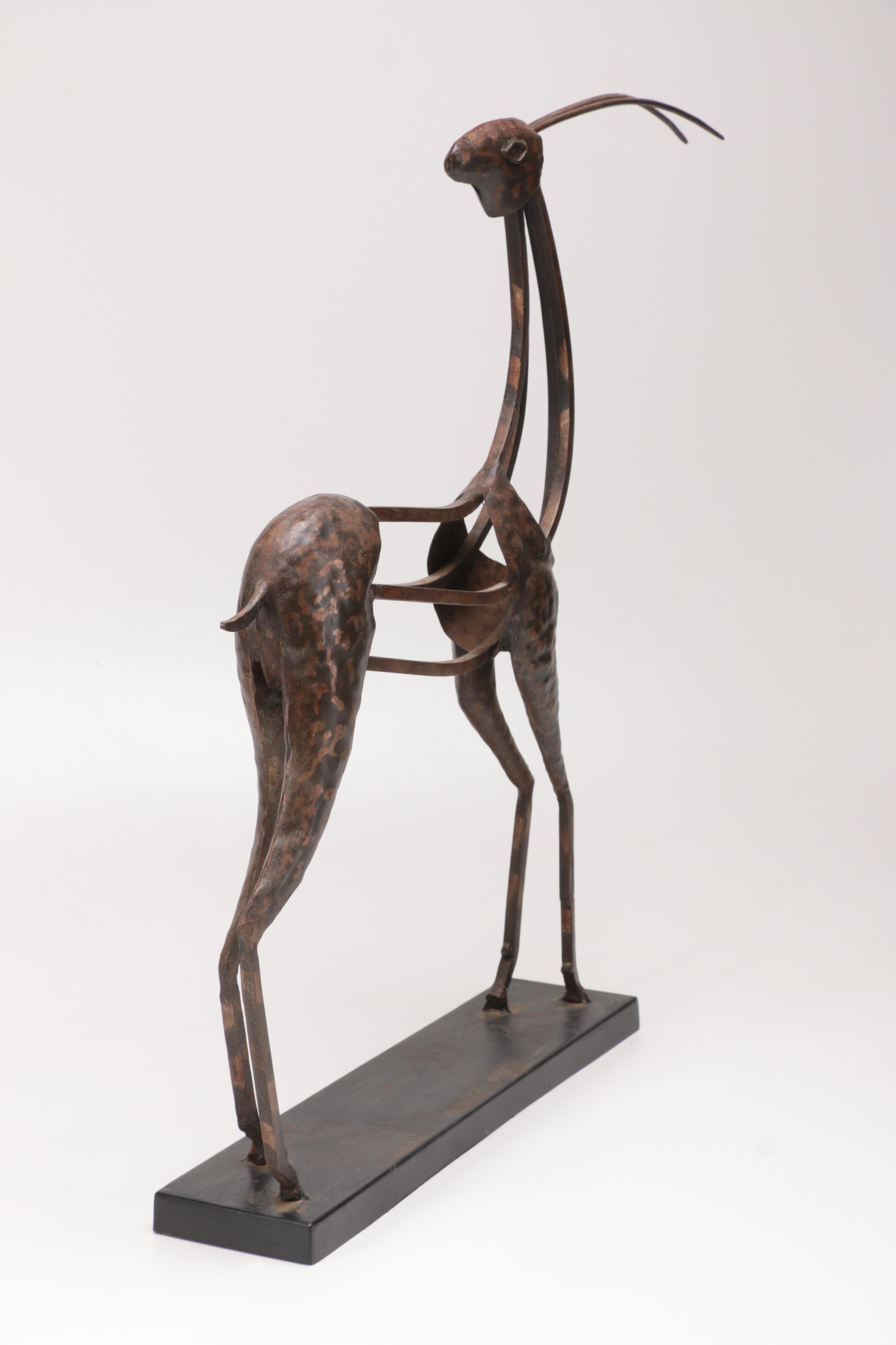 Austin Productions "Standing Antelope II" Metal Sculpture