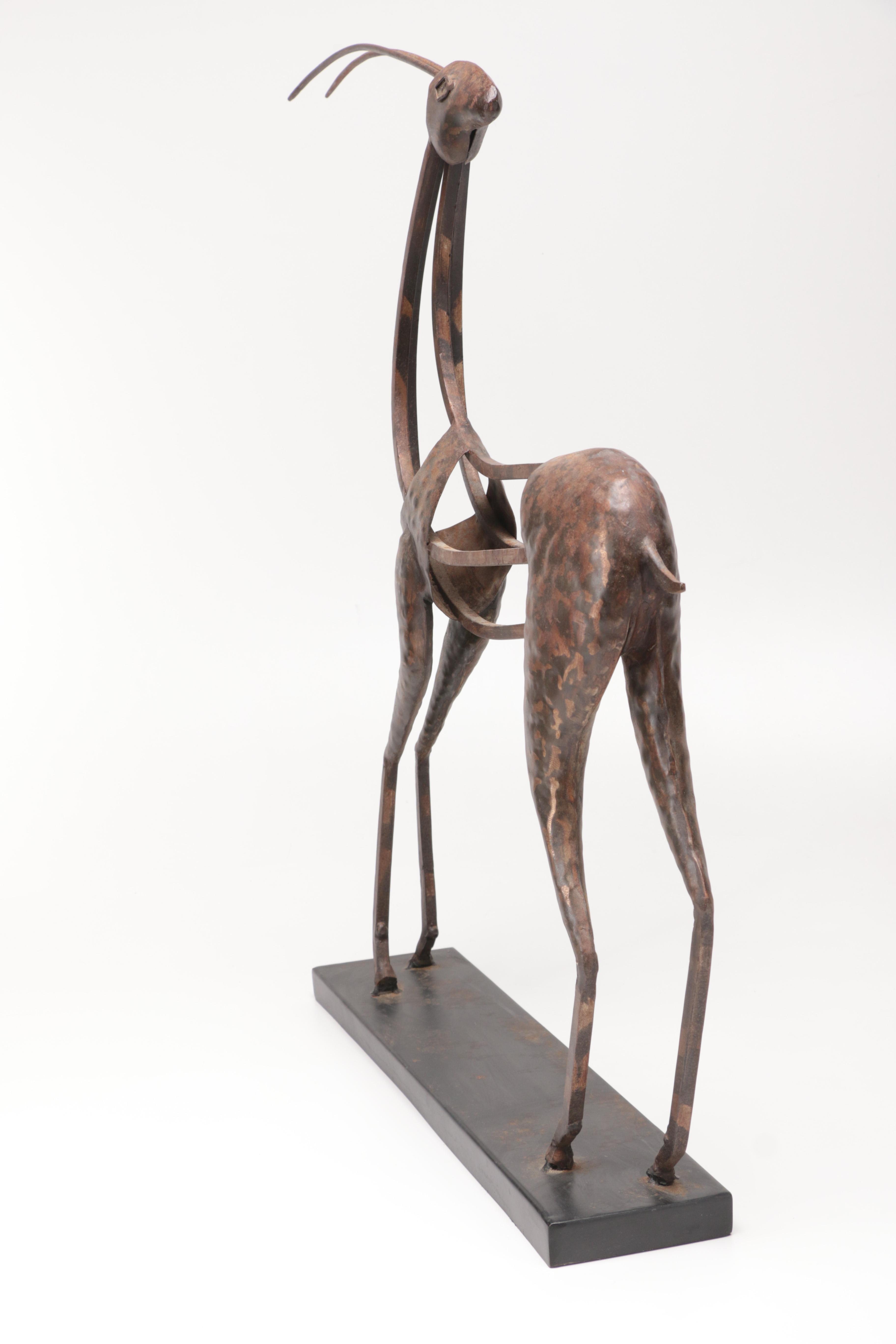 Austin Productions "Standing Antelope II" Metal Sculpture