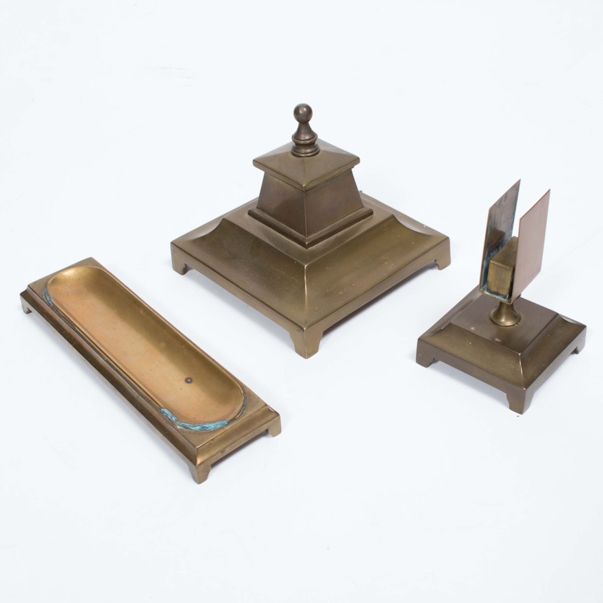 Antique Brass Desk Accessories