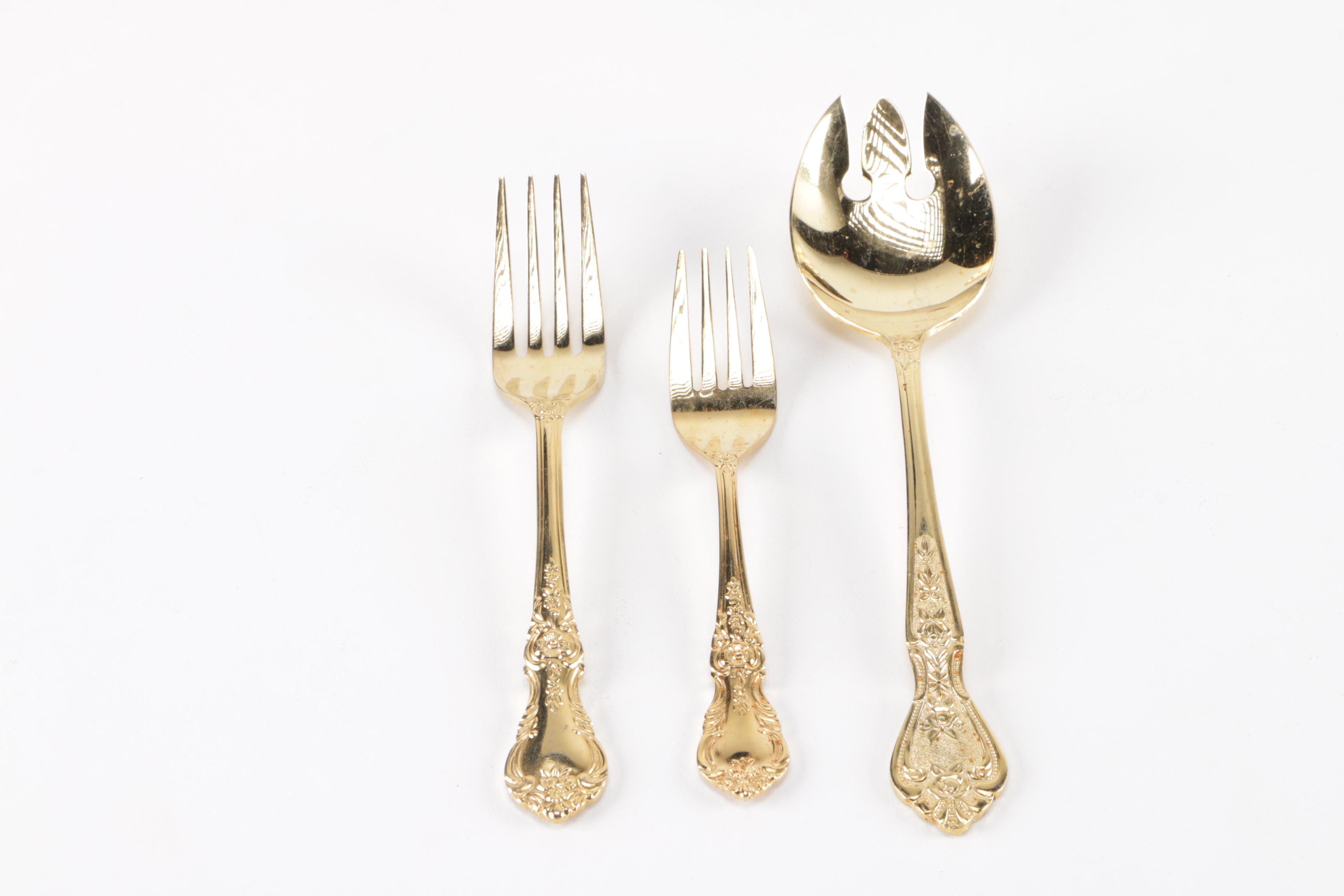 Home Concepts Gold Tone Stainless Steel Flatware Set