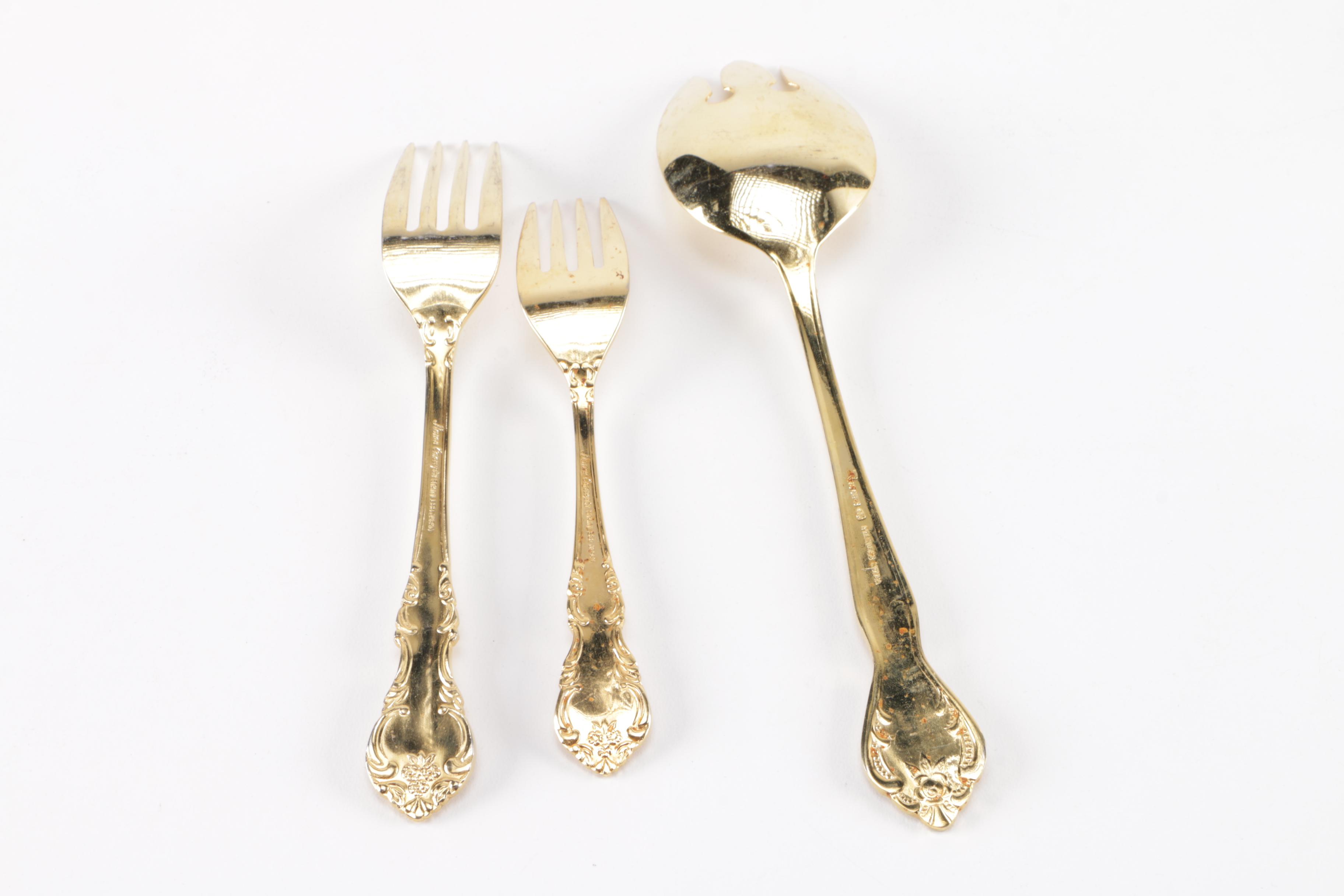 Home Concepts Gold Tone Stainless Steel Flatware Set