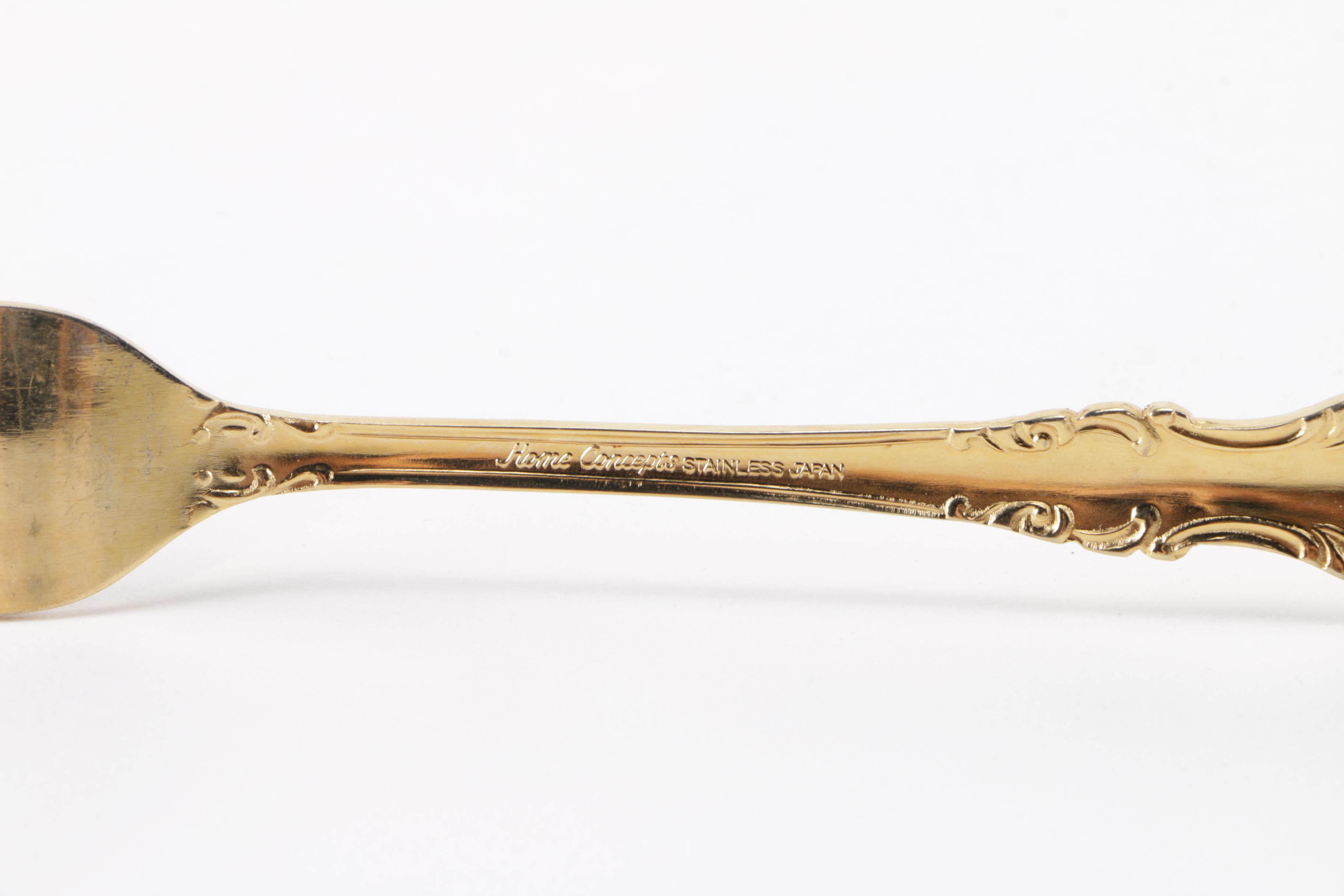 Home Concepts Gold Tone Stainless Steel Flatware Set