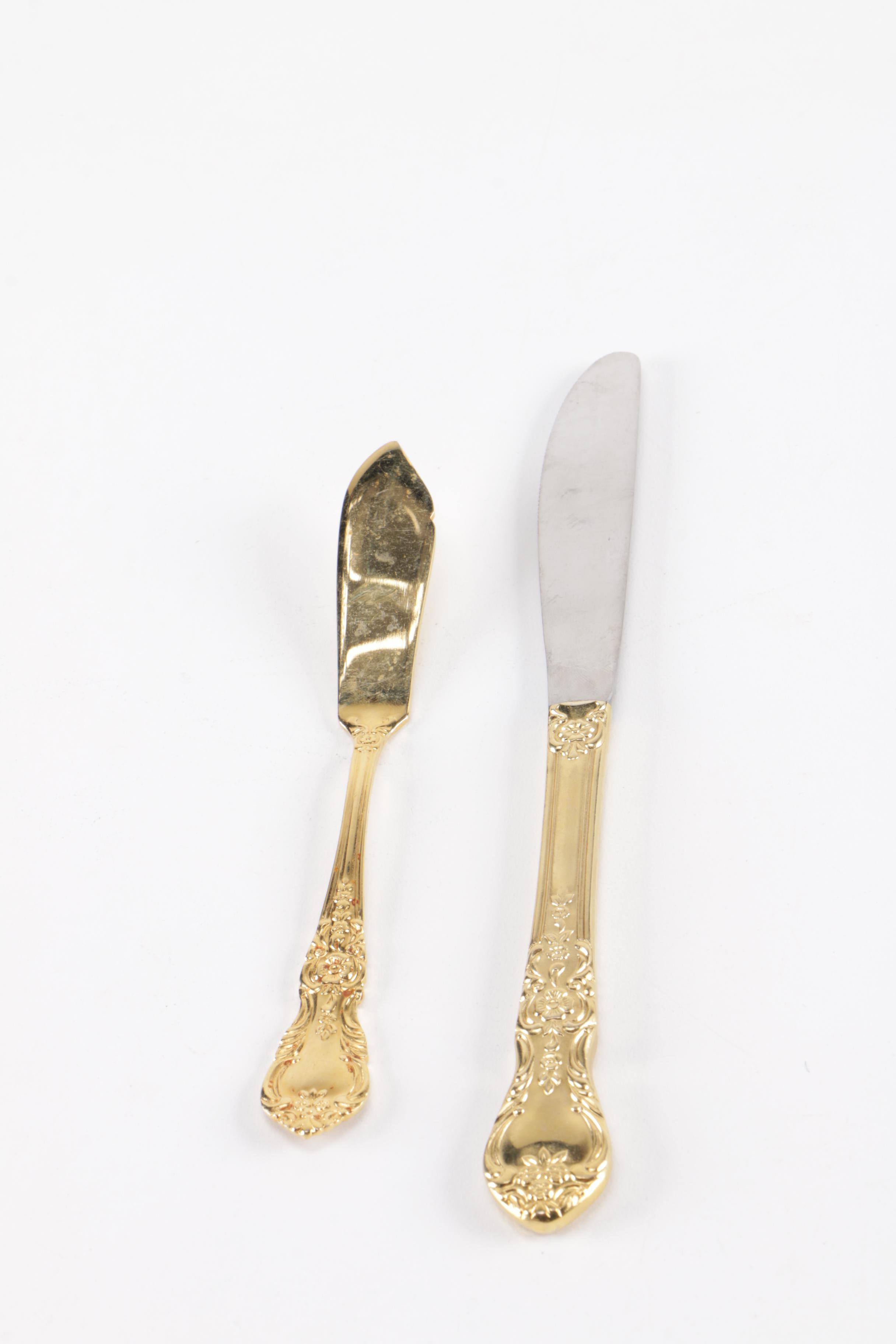 Home Concepts Gold Tone Stainless Steel Flatware Set