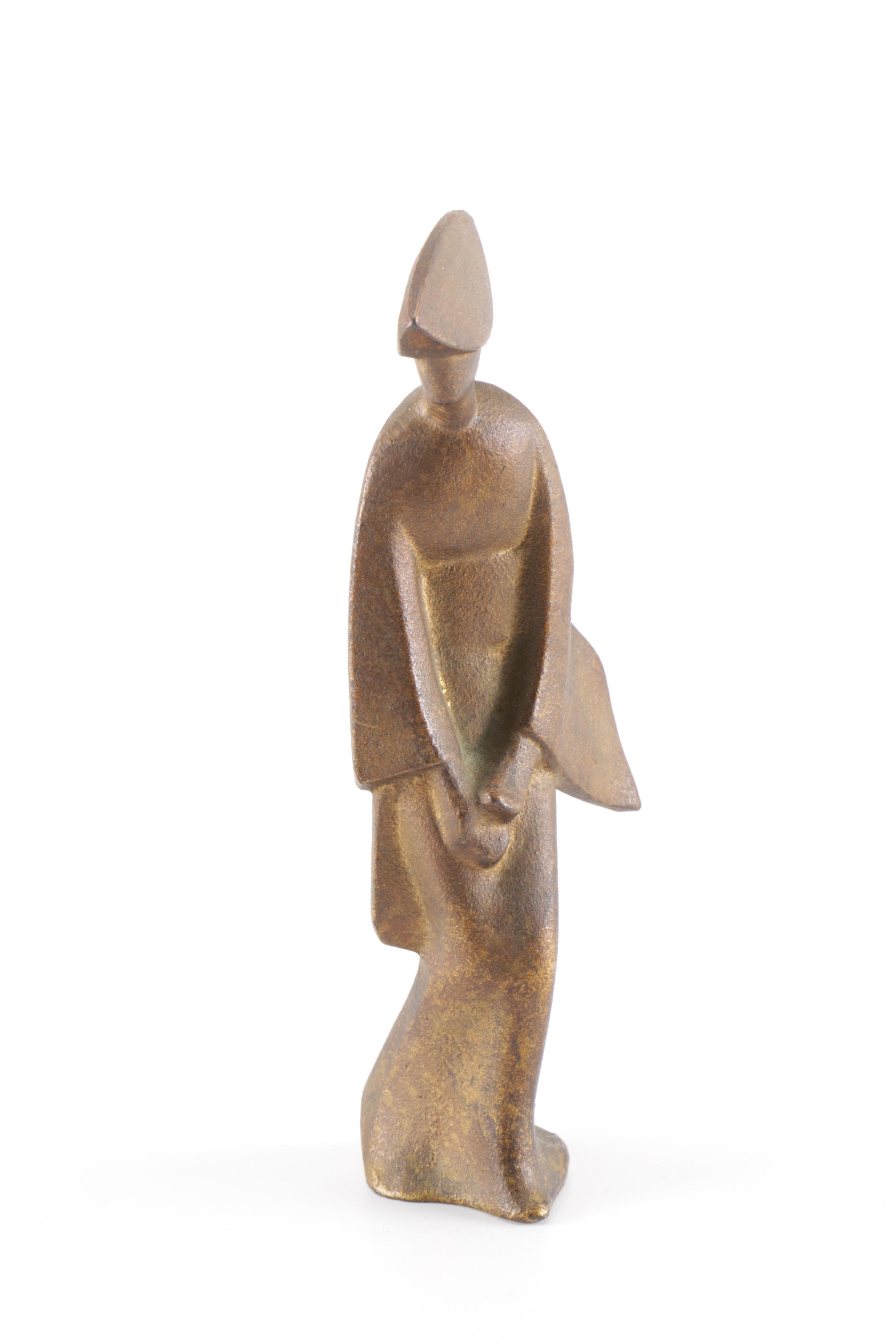 Two Iron Japanese Style Women Figurines