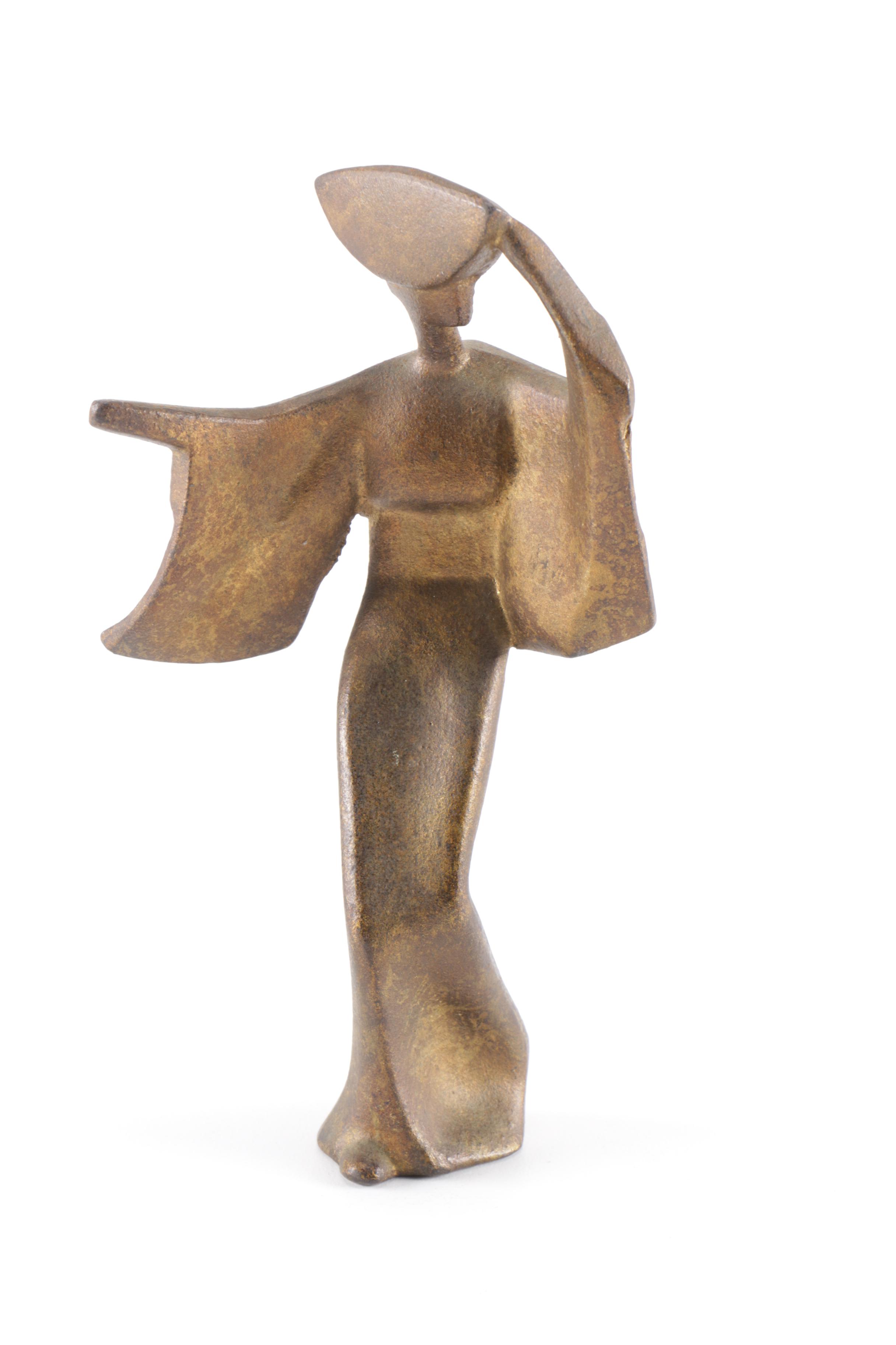 Two Iron Japanese Style Women Figurines