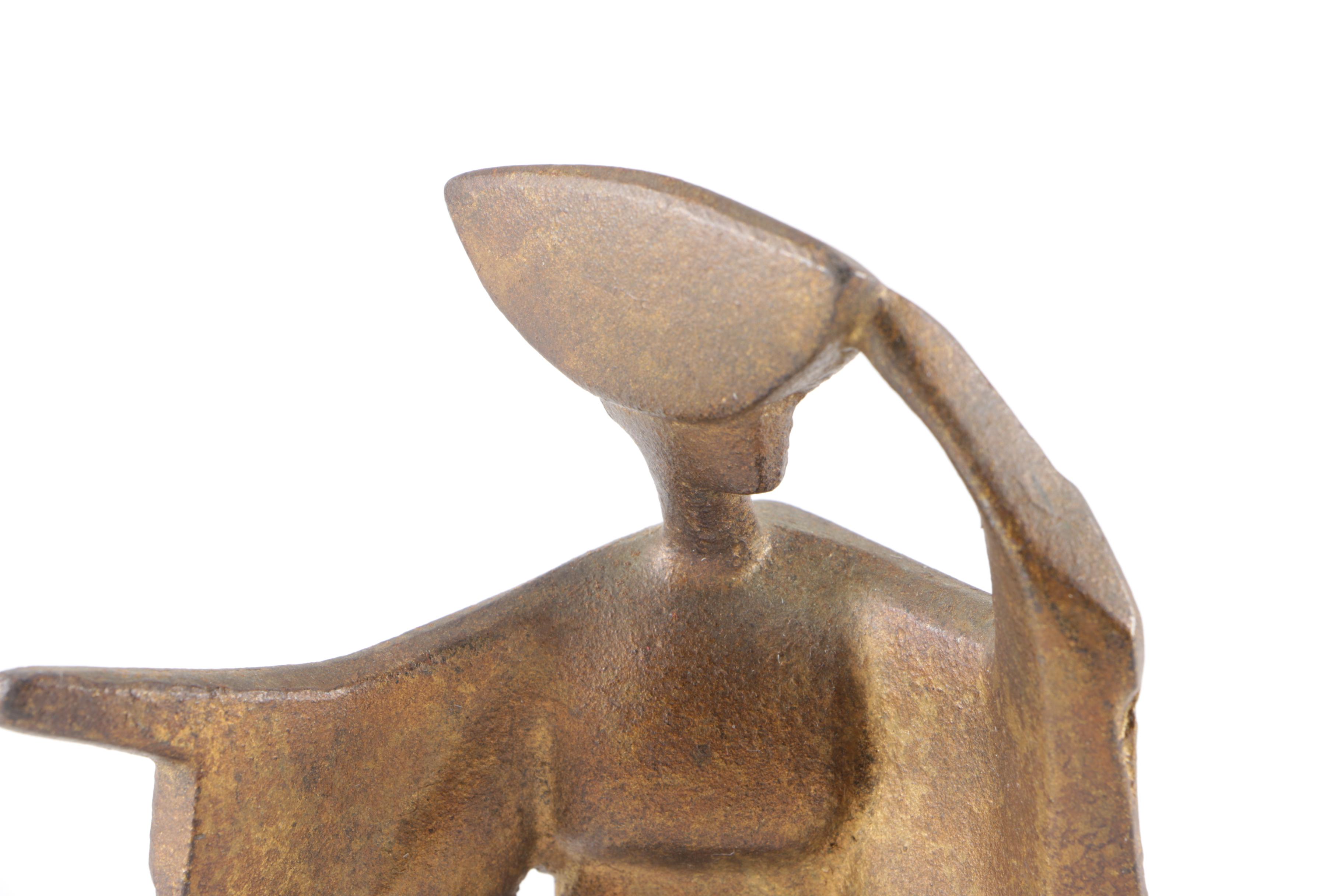 Two Iron Japanese Style Women Figurines