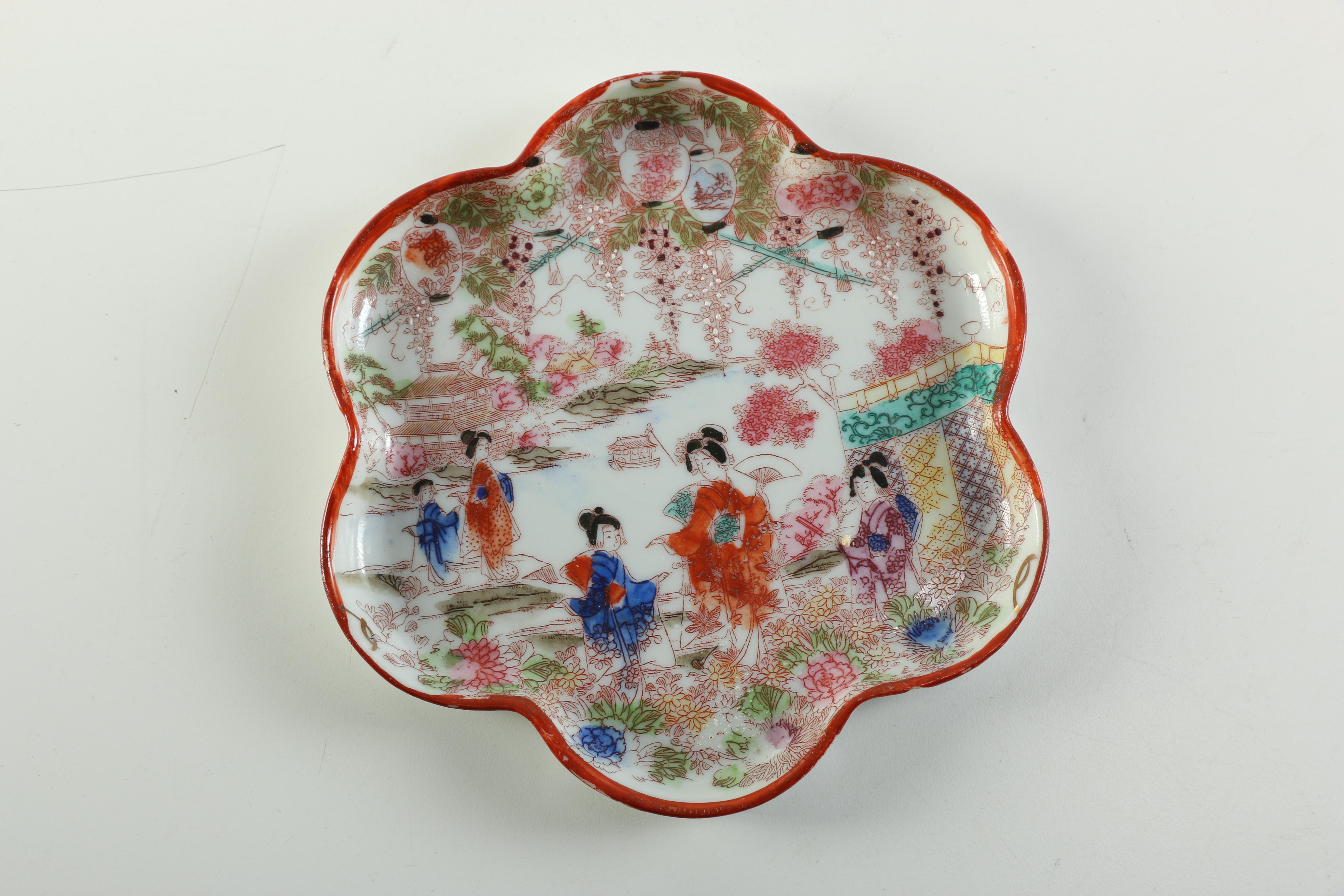 Collection of Hand Painted Japanese Porcelain Tableware