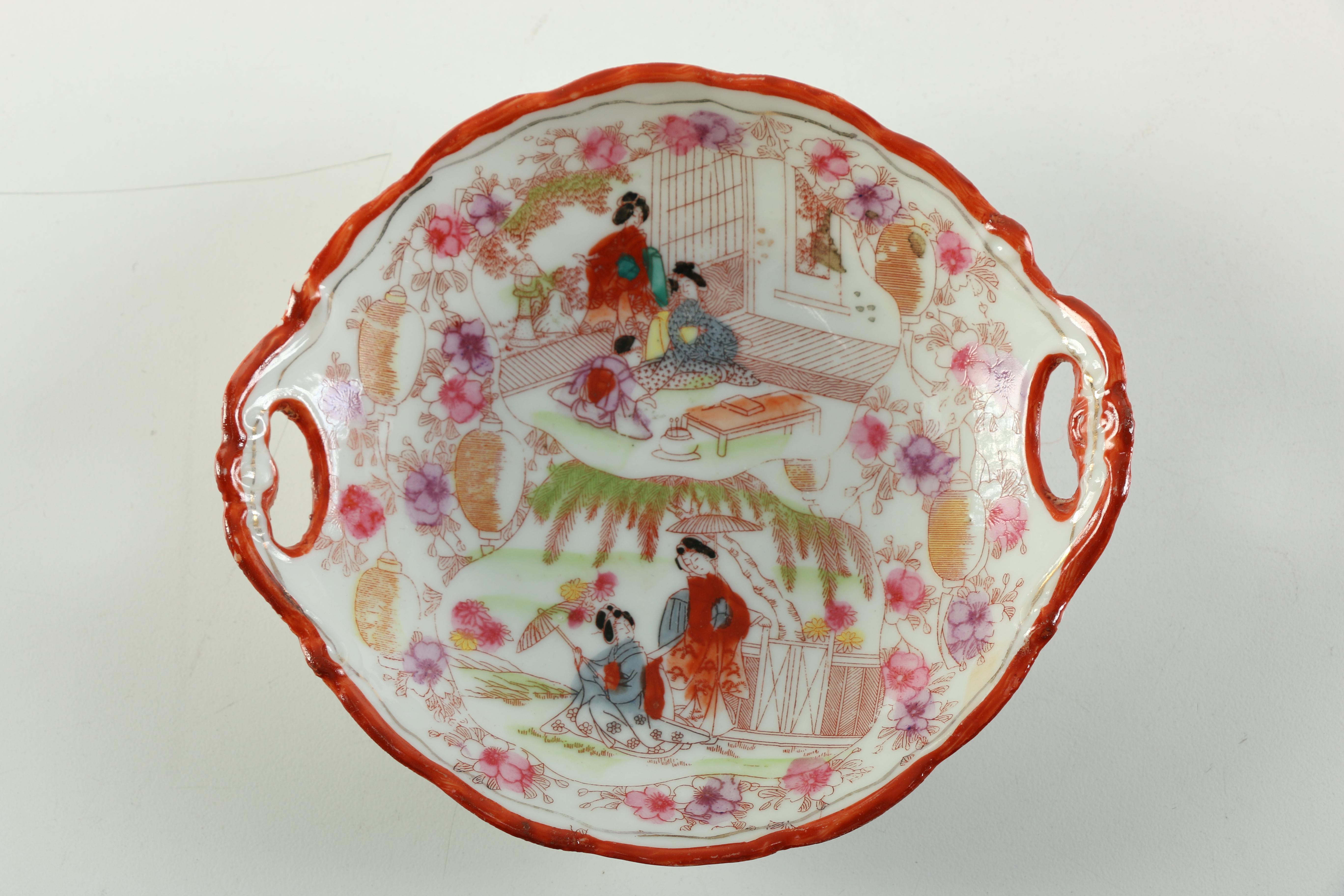 Collection of Hand Painted Japanese Porcelain Tableware