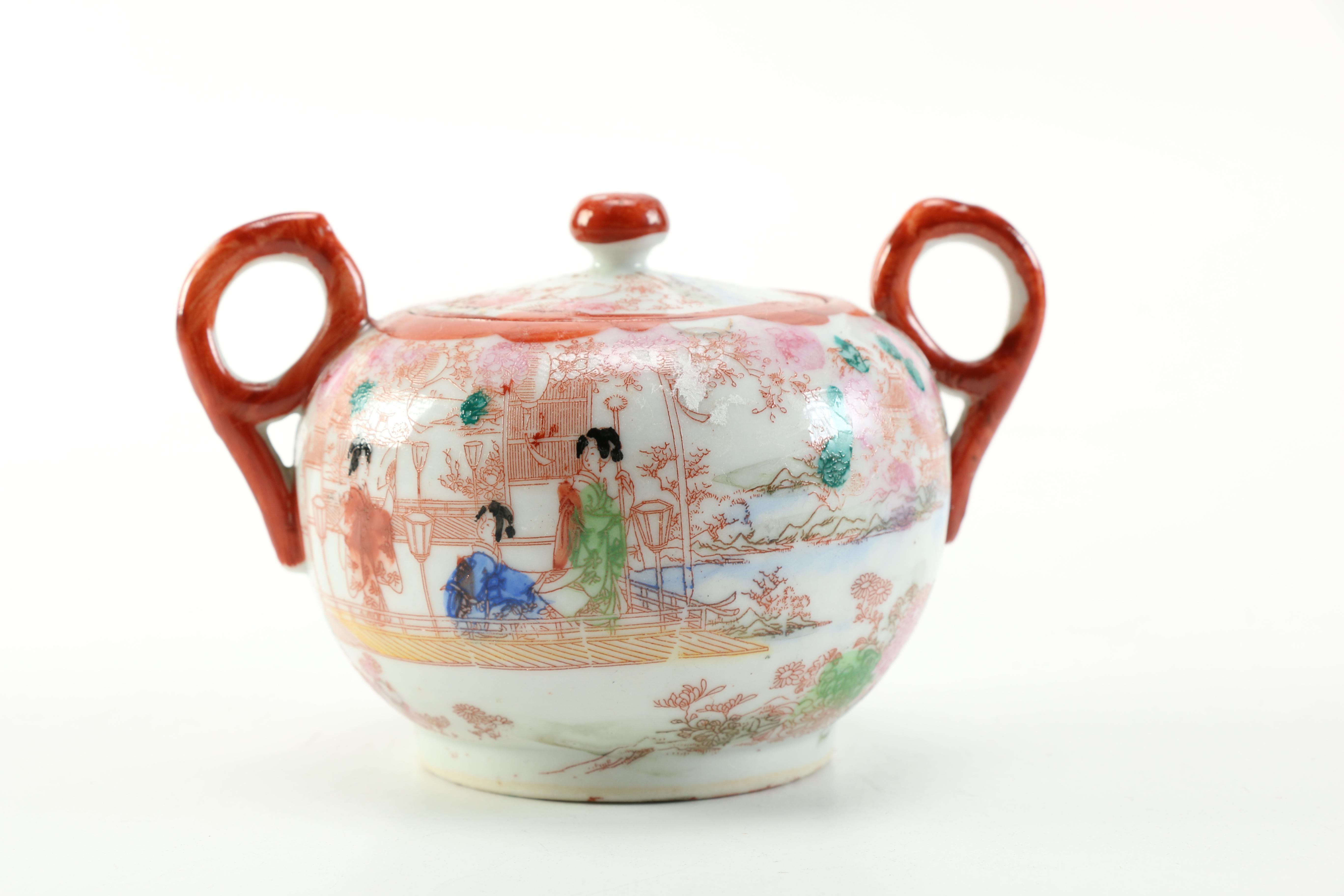 Collection of Hand Painted Japanese Porcelain Tableware