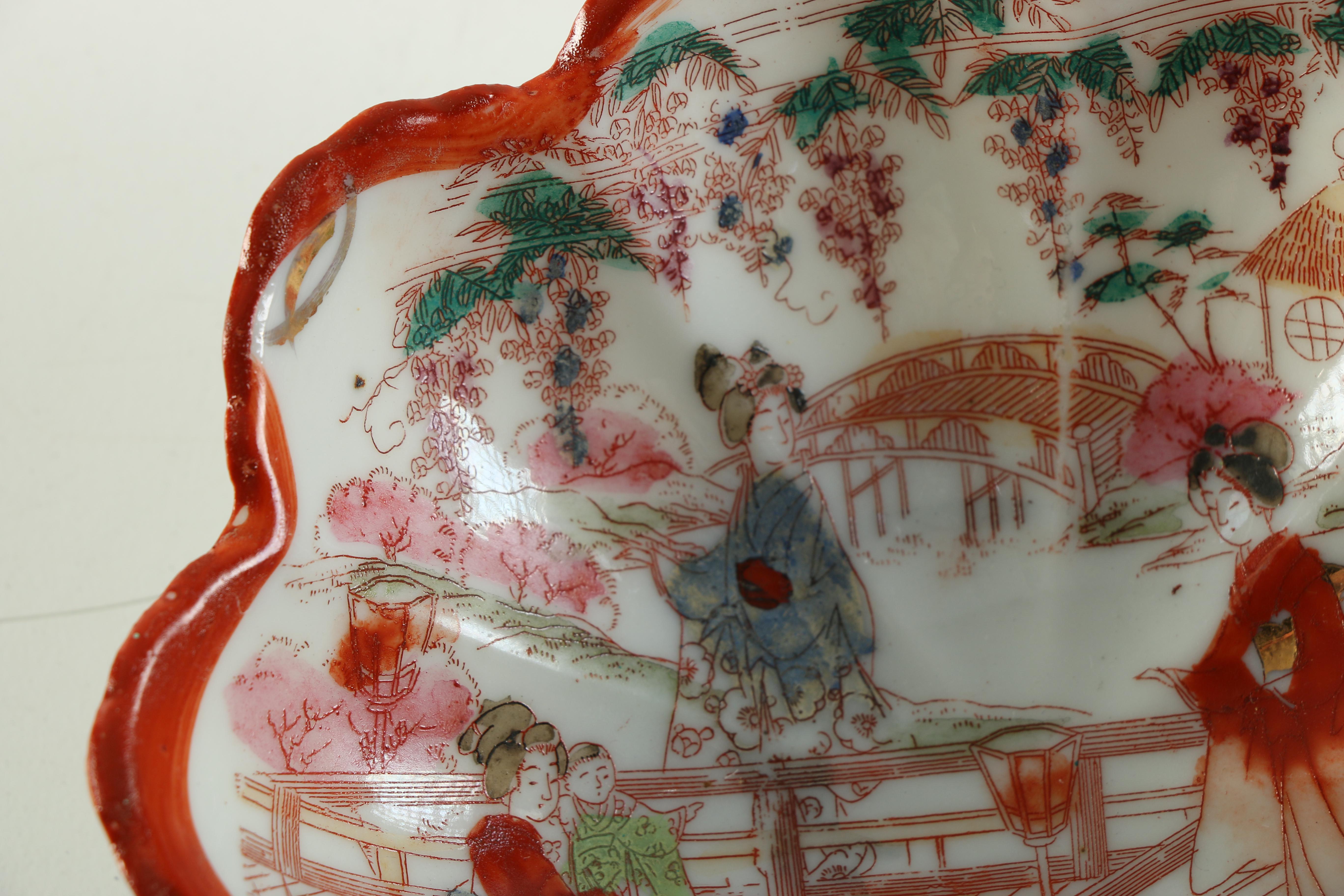 Collection of Hand Painted Japanese Porcelain Tableware