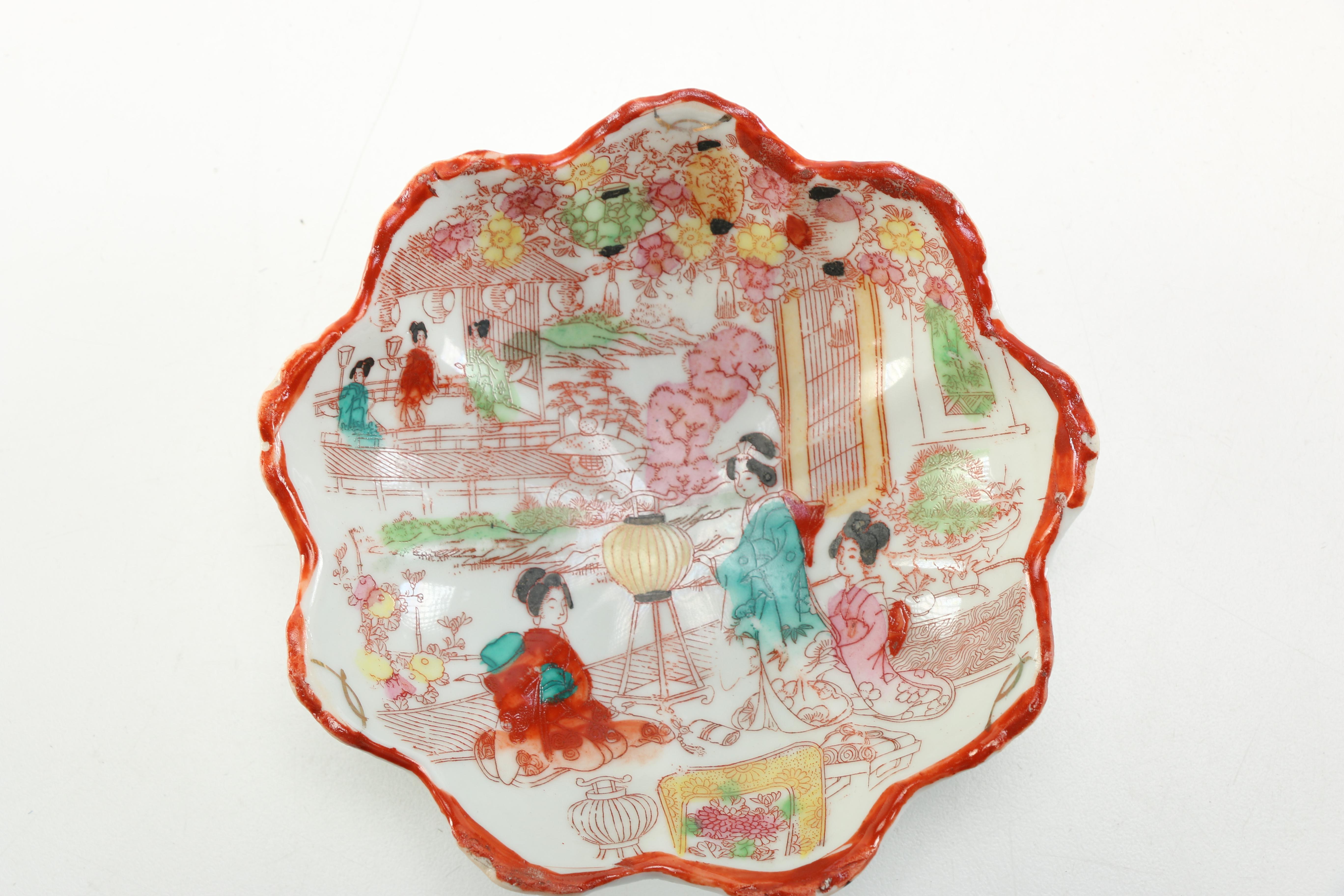 Collection of Hand Painted Japanese Porcelain Tableware