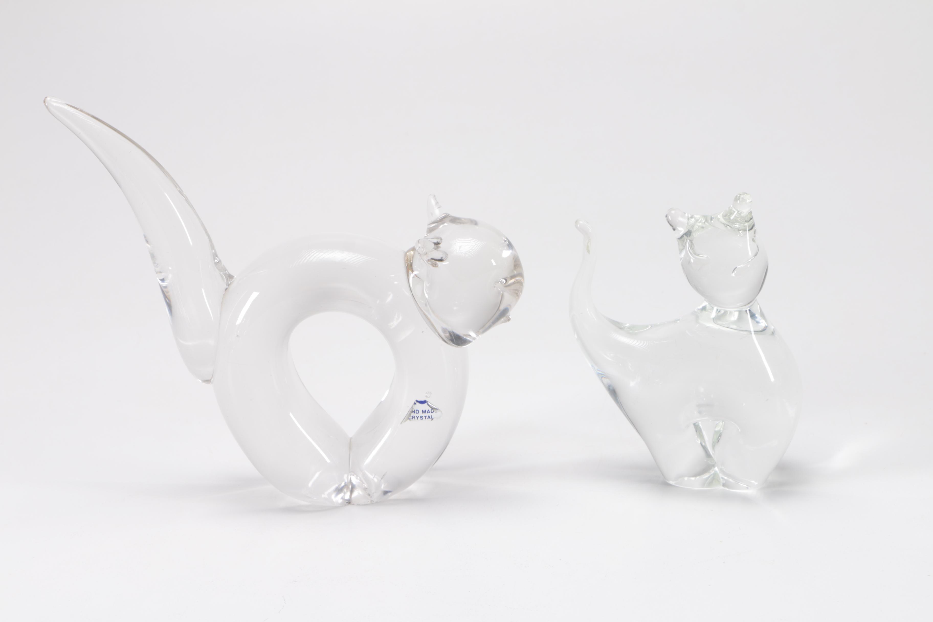 Assorted Blown Glass Animal Figurines Including Murano