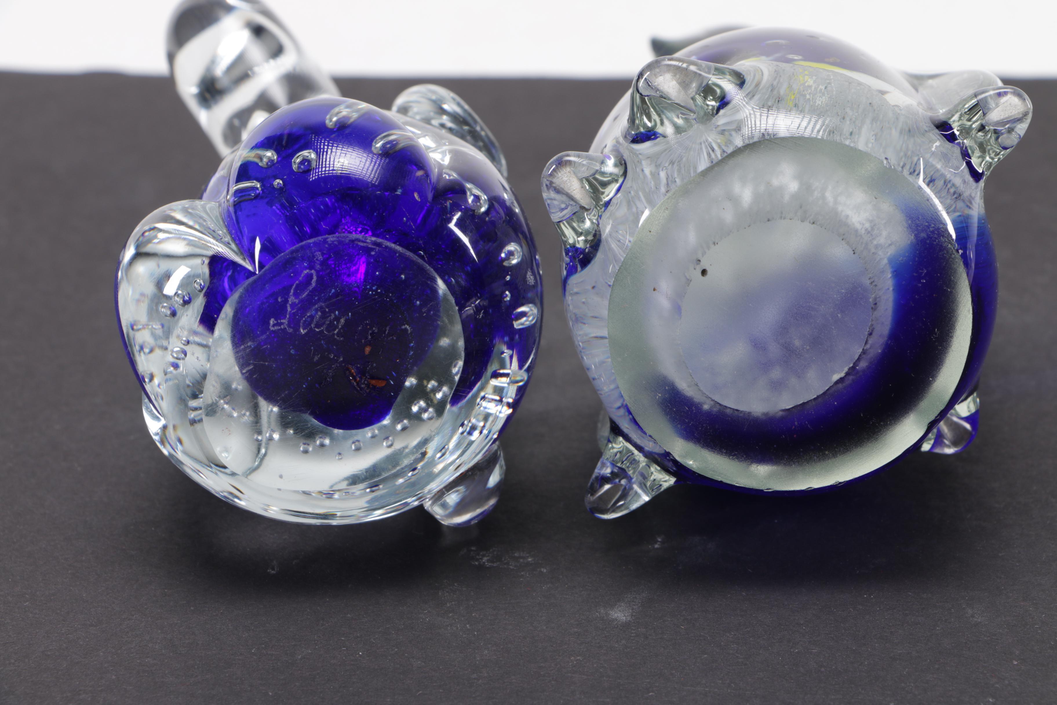 Assorted Blown Glass Animal Figurines Including Murano