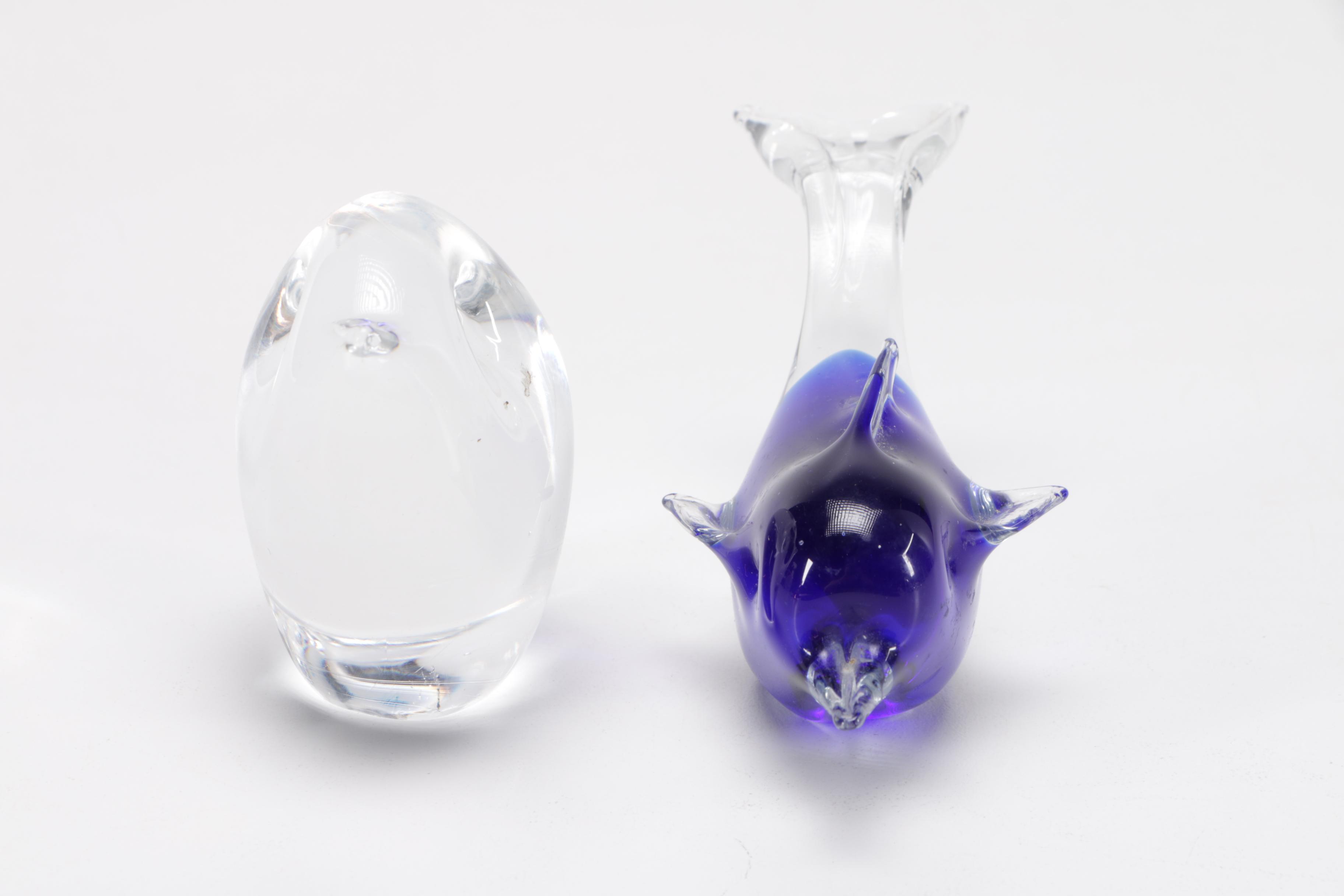 Assorted Blown Glass Animal Figurines Including Murano