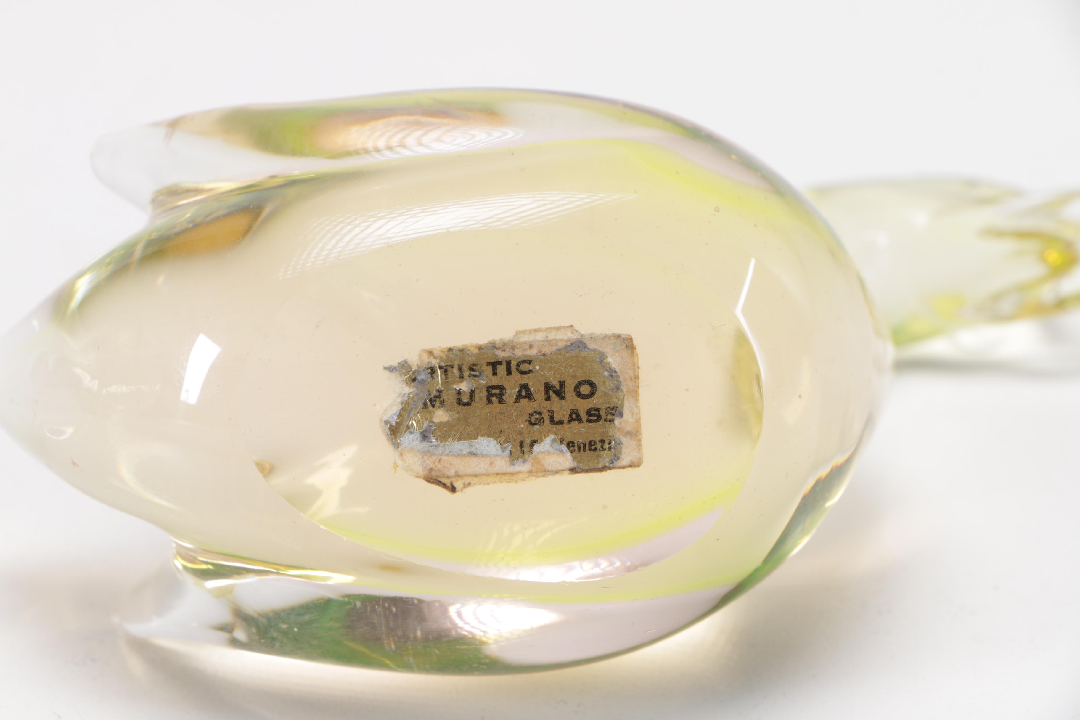 Assorted Blown Glass Animal Figurines Including Murano