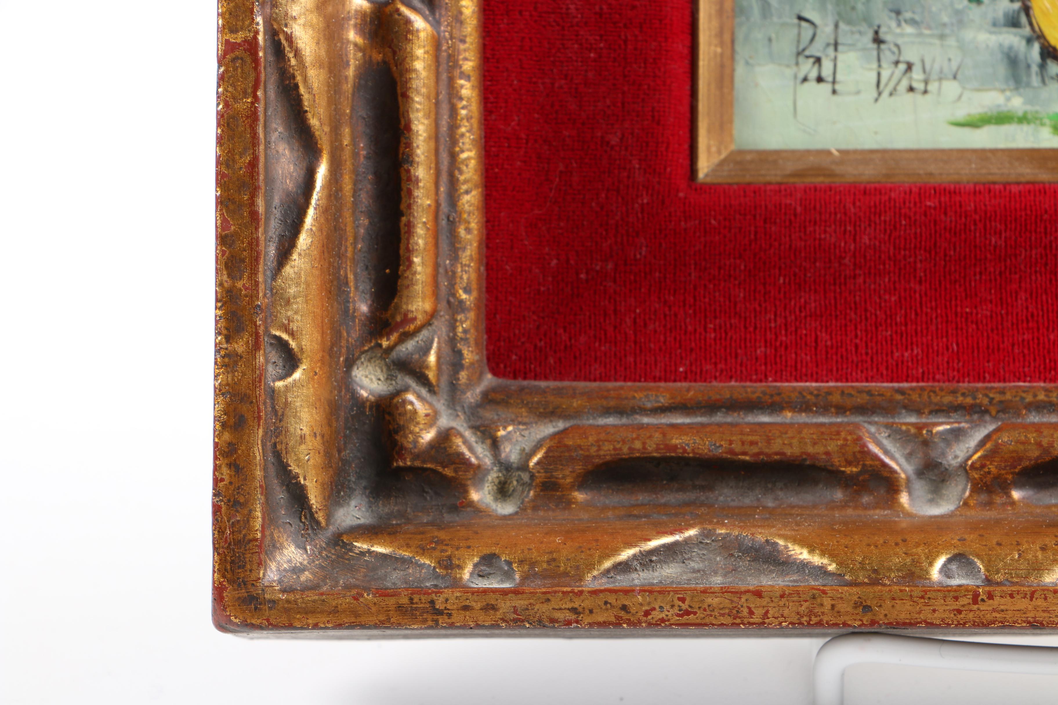 Pat Davis Mid Century Still Life Oil on Board