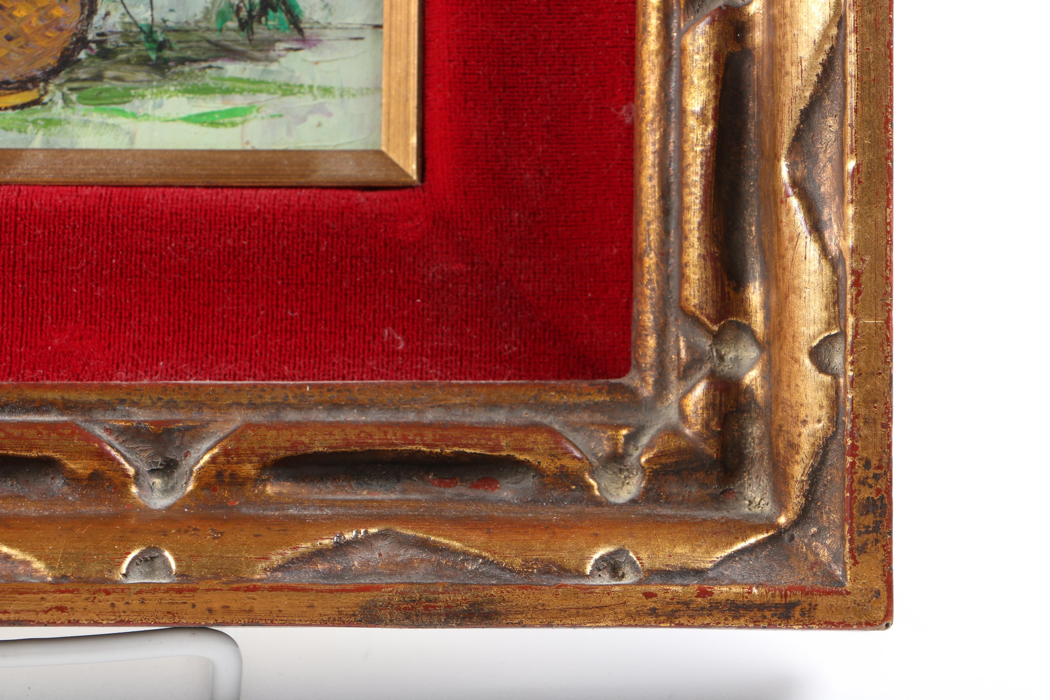 Pat Davis Mid Century Still Life Oil on Board