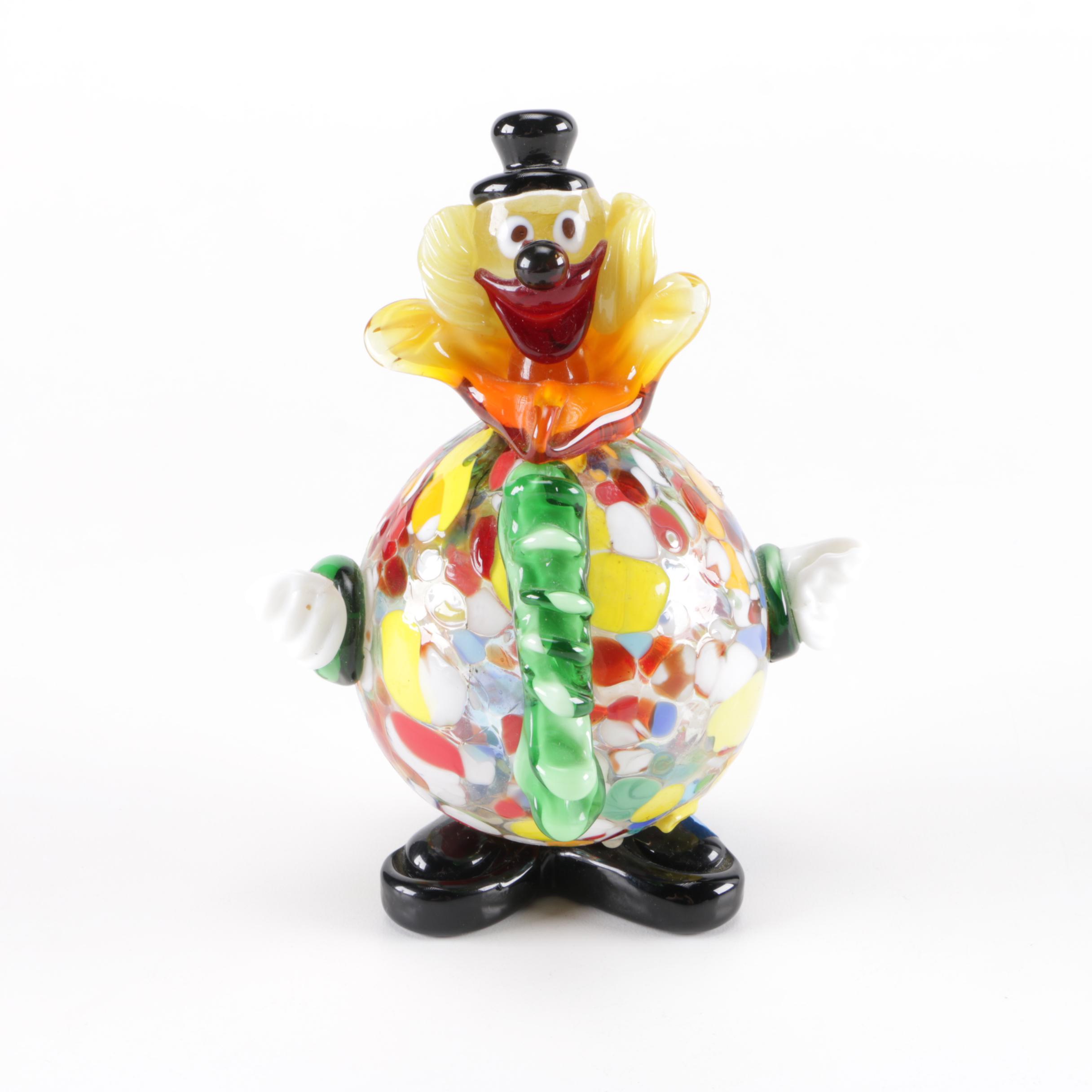 Murano Glass Clown Figurine