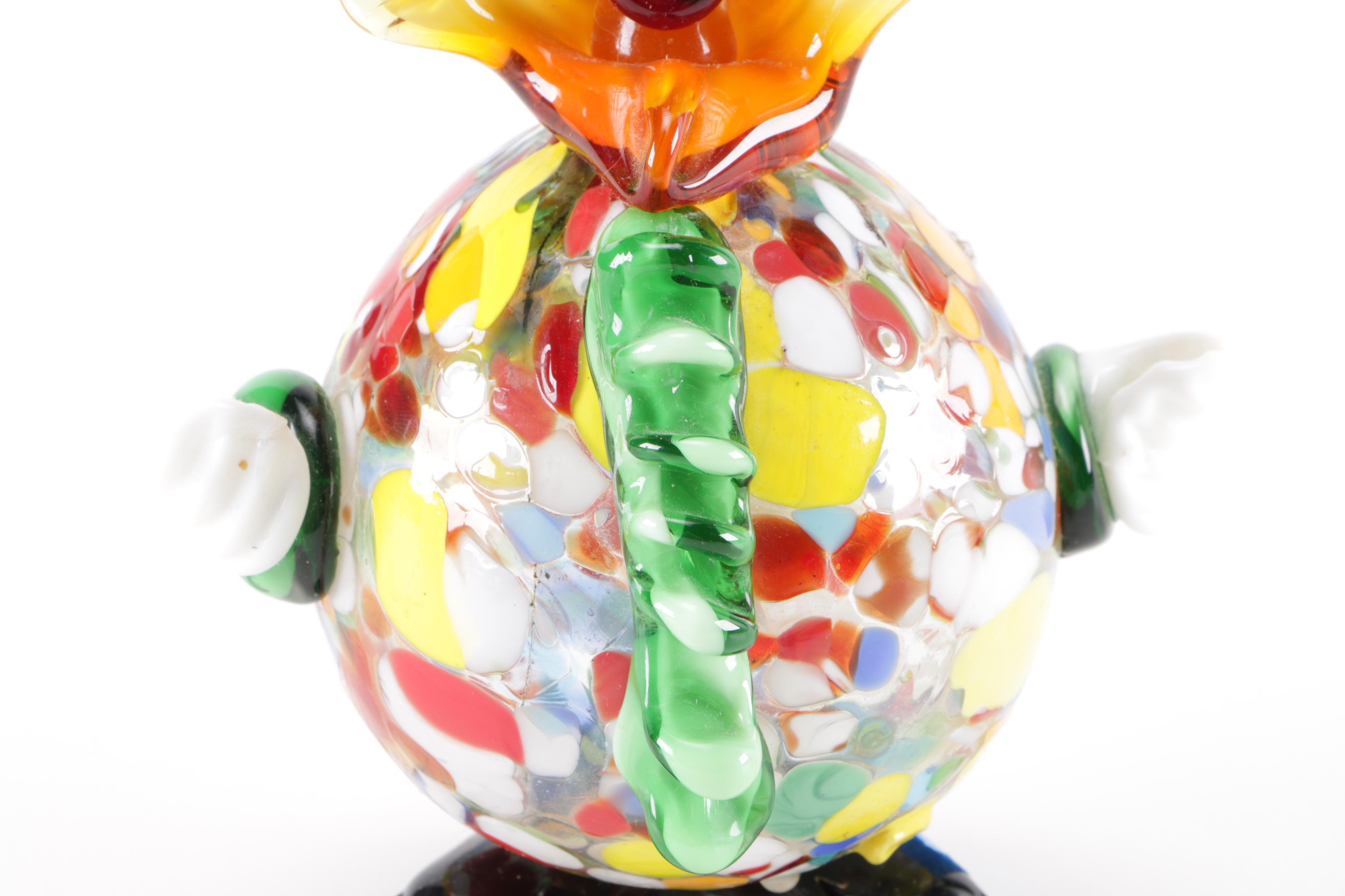 Murano Glass Clown Figurine