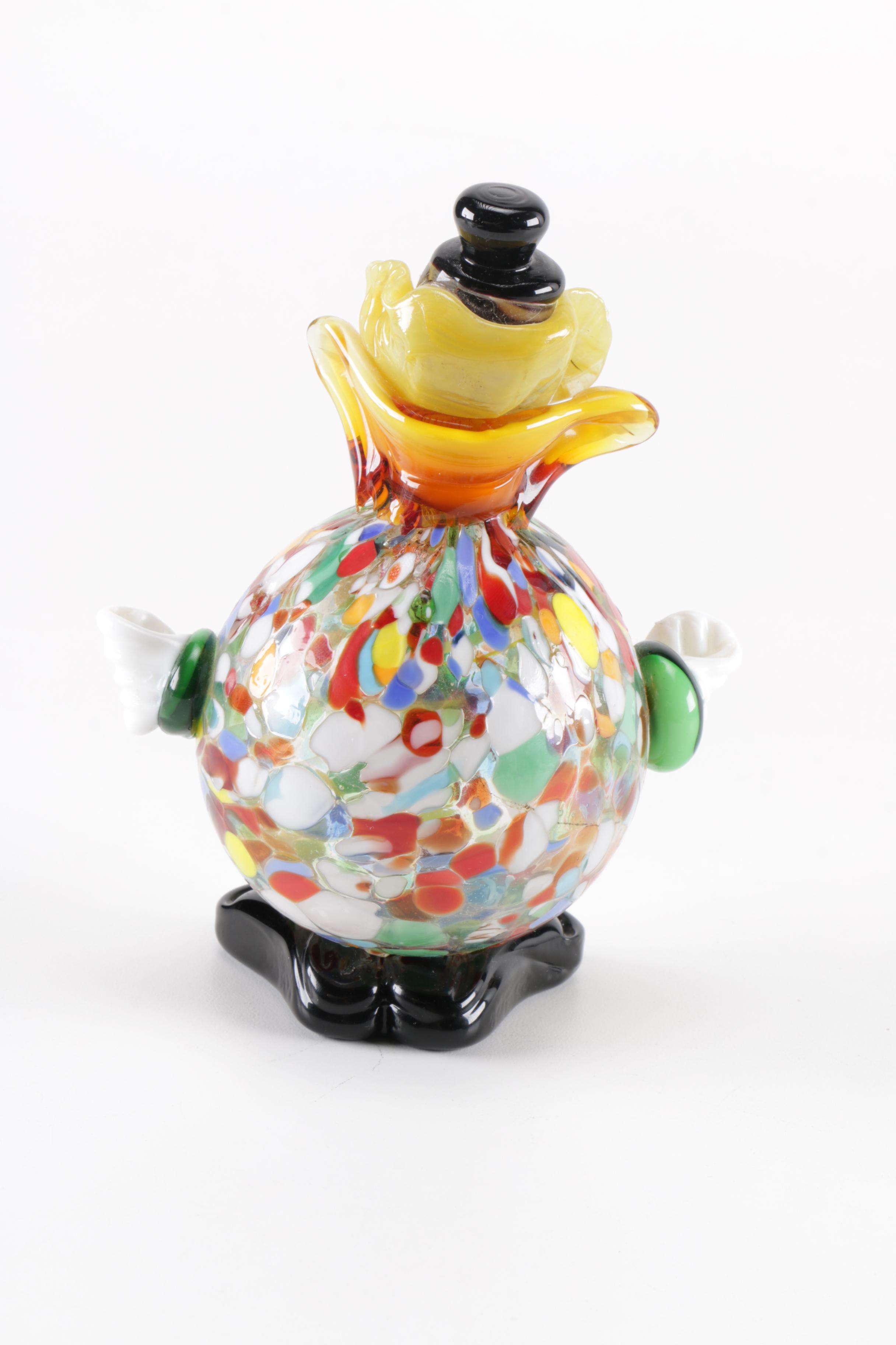 Murano Glass Clown Figurine