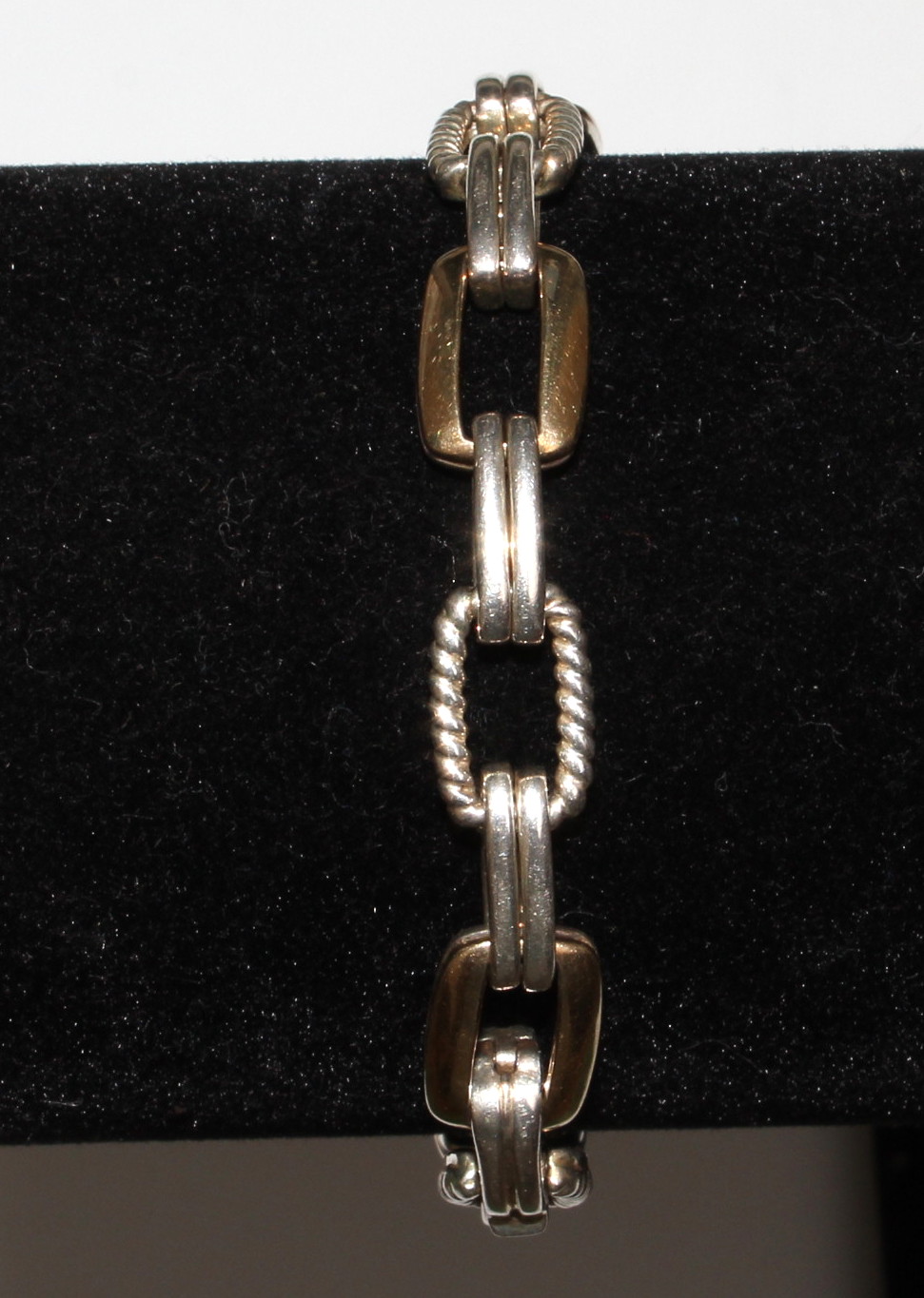 Lorenzo Sterling and 18K Gold Link Bracelet