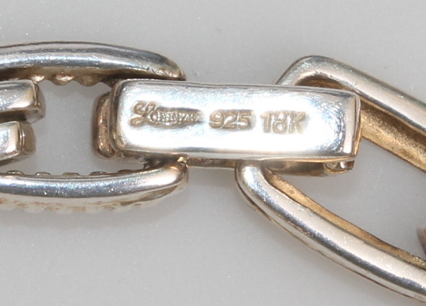 Lorenzo Sterling and 18K Gold Link Bracelet