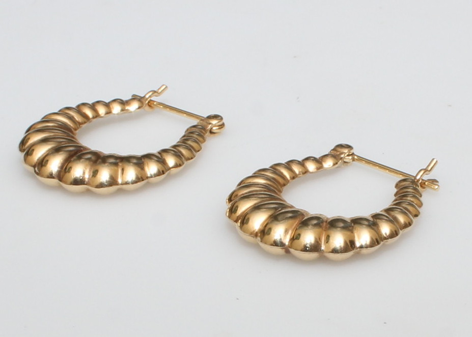 14K Yellow Gold Hoop Earrings