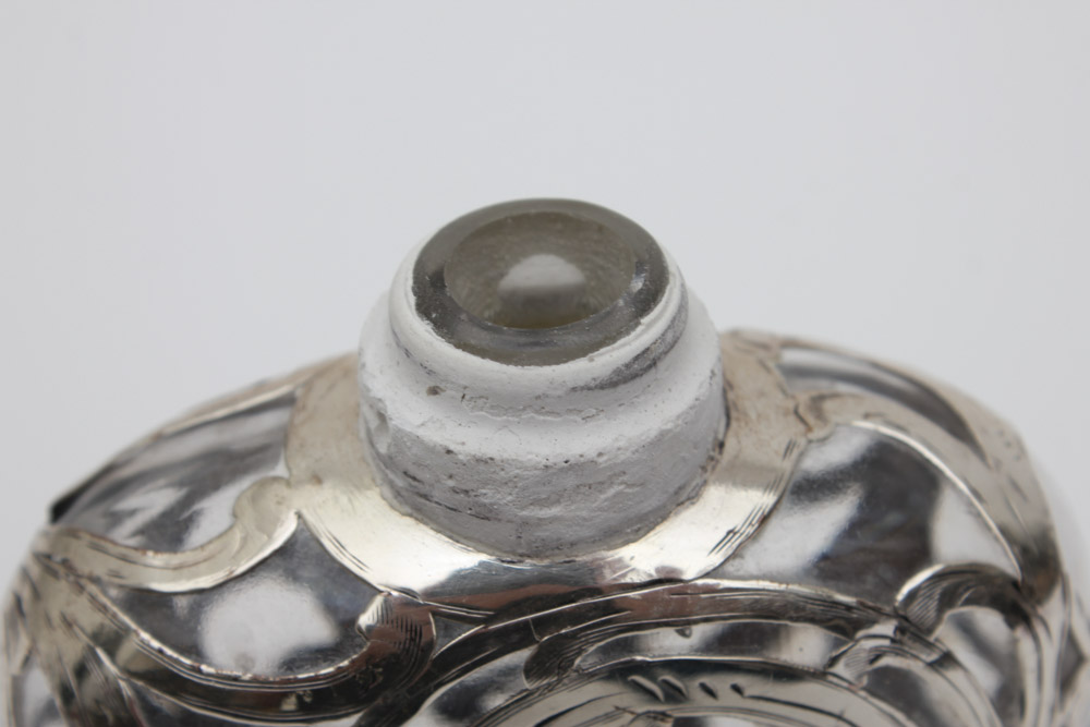 Shreve, Crump & Low Co. Sterling Silver and Glass Flask