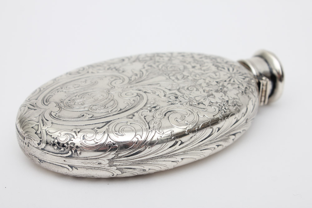 Antique Tiffany & Co. Sterling Silver Flask