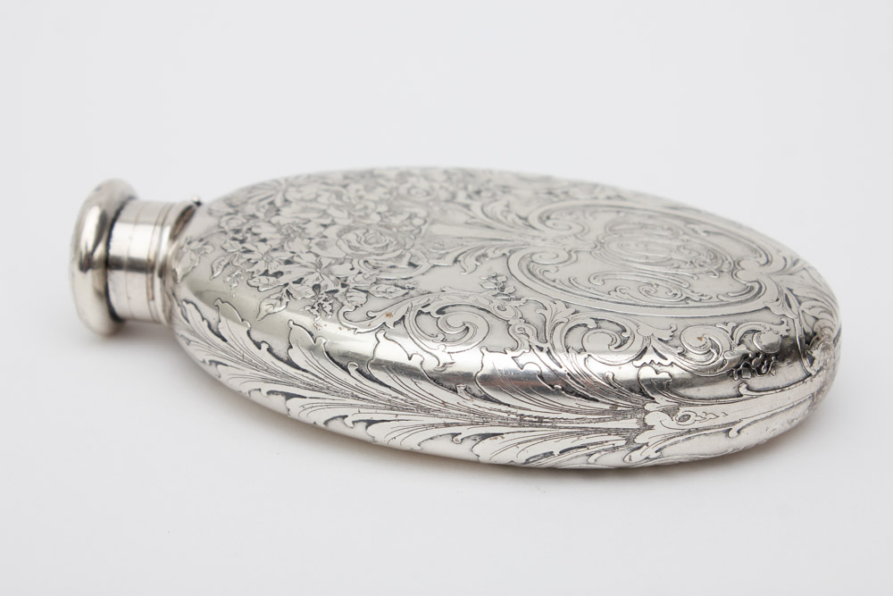 Antique Tiffany & Co. Sterling Silver Flask