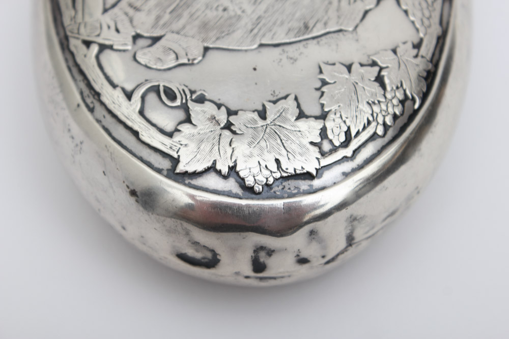 Glass Flask with Silver Case