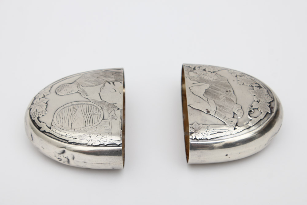 Glass Flask with Silver Case