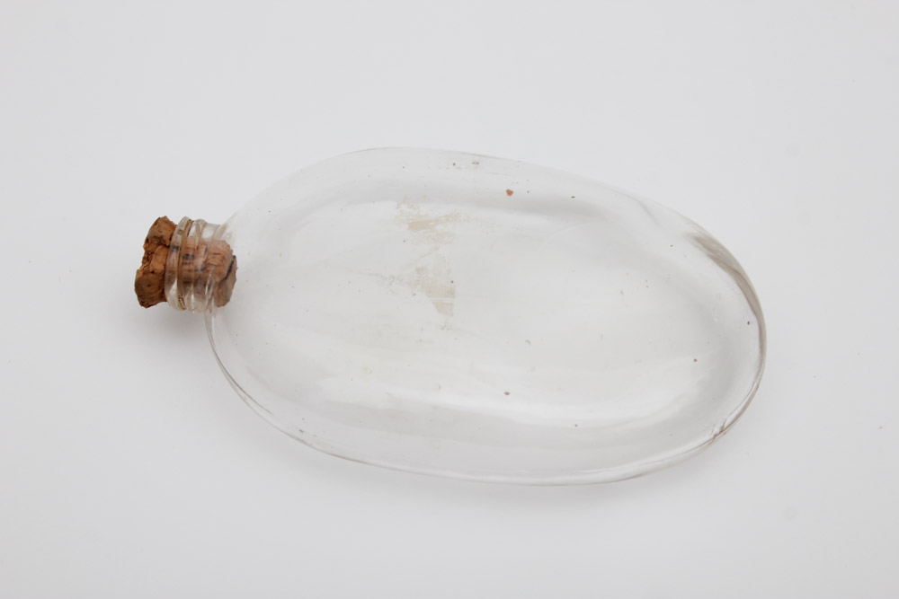 Glass Flask with Silver Case