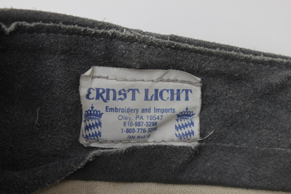 Collection of Custom-Made Suede Lederhosen with Matching Suspenders and Shirts for Clyde's Oktoberfest