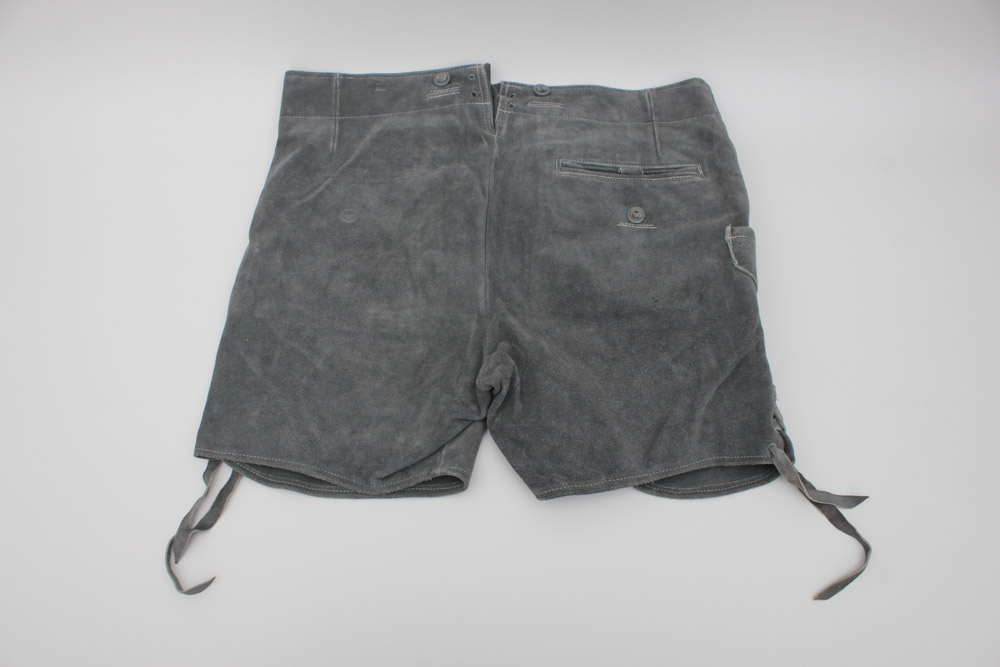 Collection of Custom-Made Suede Lederhosen with Matching Suspenders and Shirts for Clyde's Oktoberfest