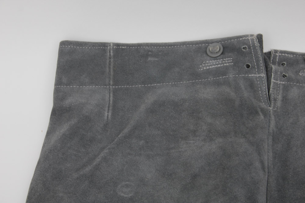 Collection of Custom-Made Suede Lederhosen with Matching Suspenders and Shirts for Clyde's Oktoberfest