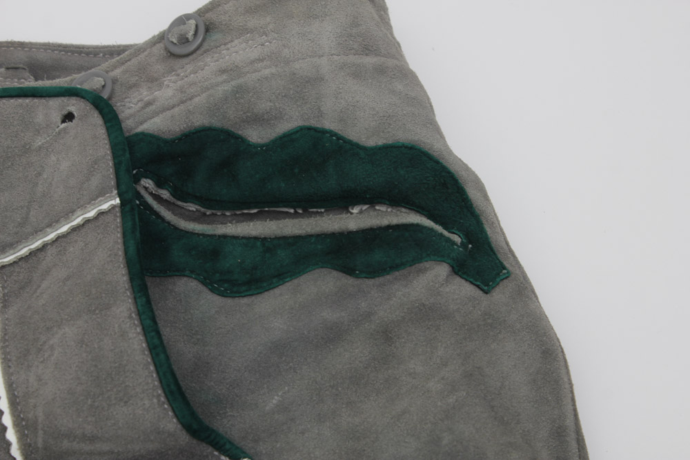 Collection of Custom-Made Suede Lederhosen with Matching Suspenders and Shirts for Clyde's Oktoberfest