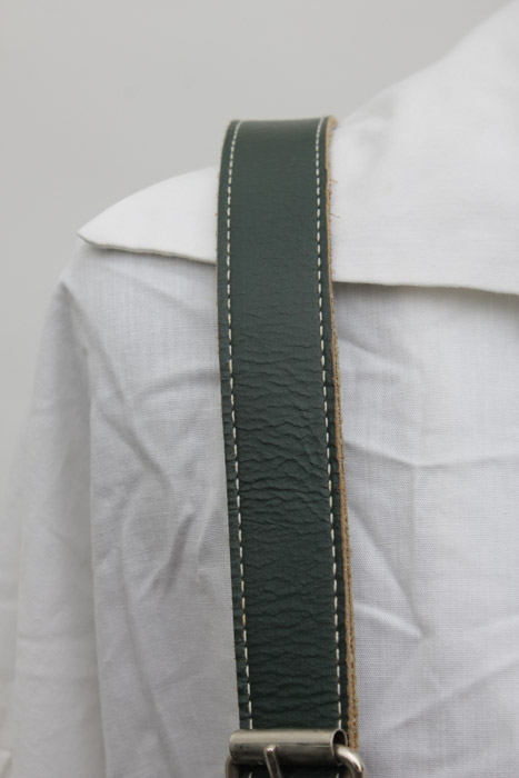 Collection of Custom-Made Suede Lederhosen with Matching Suspenders and Shirts for Clyde's Oktoberfest