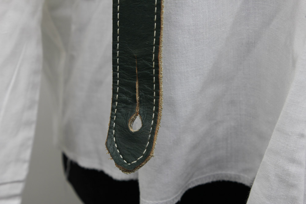 Collection of Custom-Made Suede Lederhosen with Matching Suspenders and Shirts for Clyde's Oktoberfest