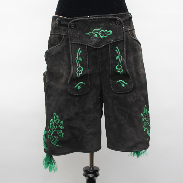Custom-Made Black Suede Lederhosen from Clyde's Oktoberfest