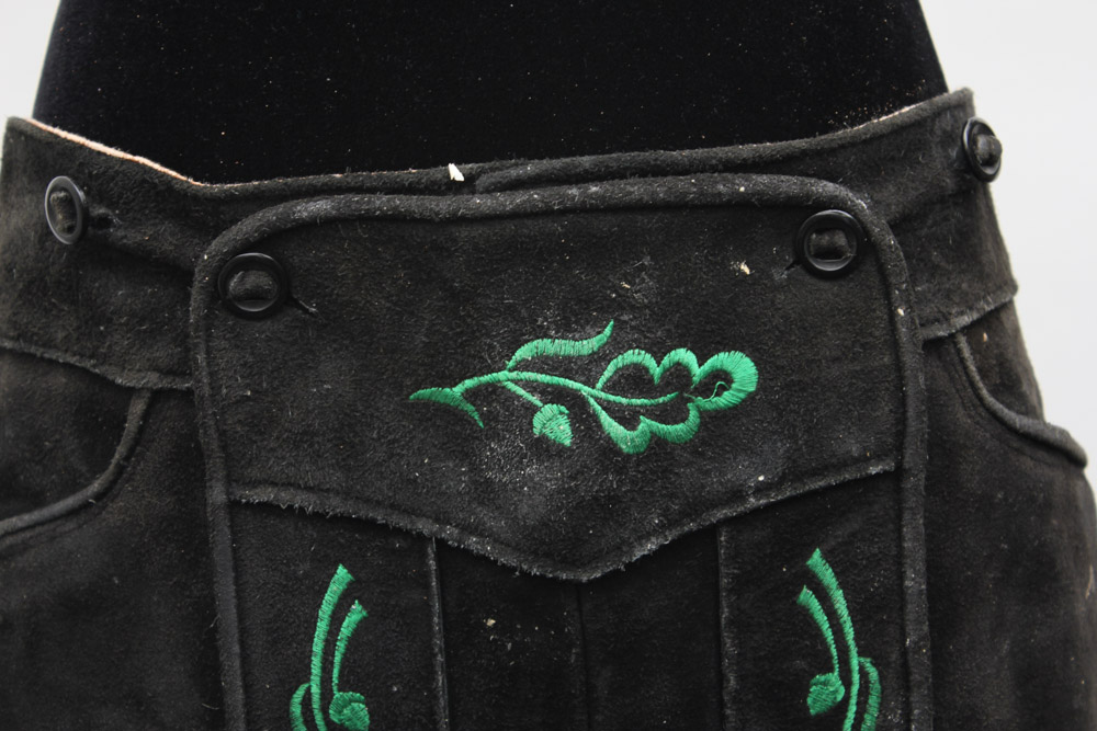 Custom-Made Black Suede Lederhosen from Clyde's Oktoberfest