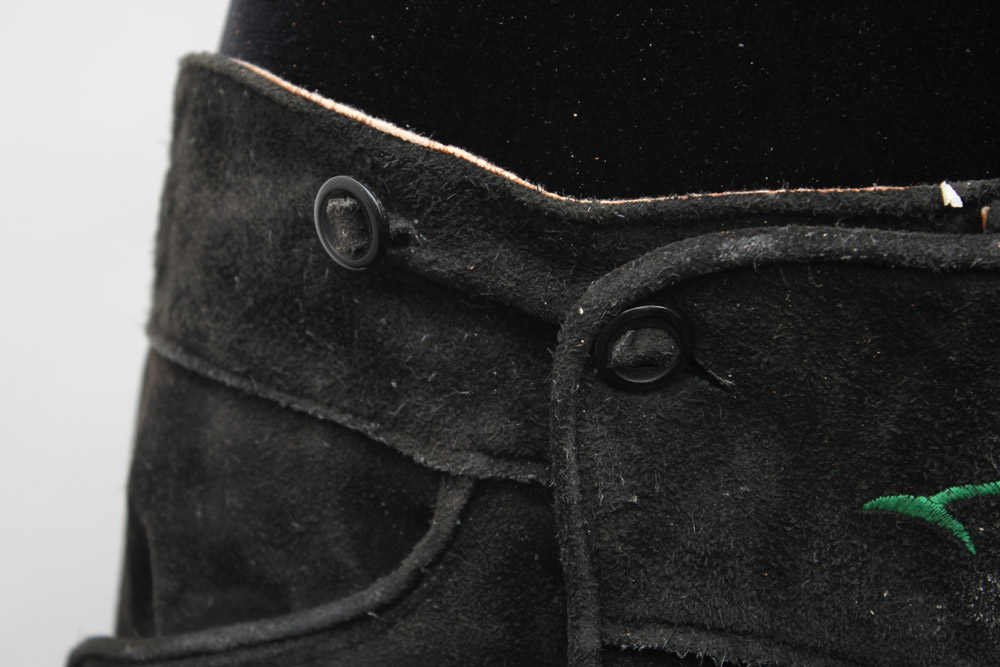 Custom-Made Black Suede Lederhosen from Clyde's Oktoberfest