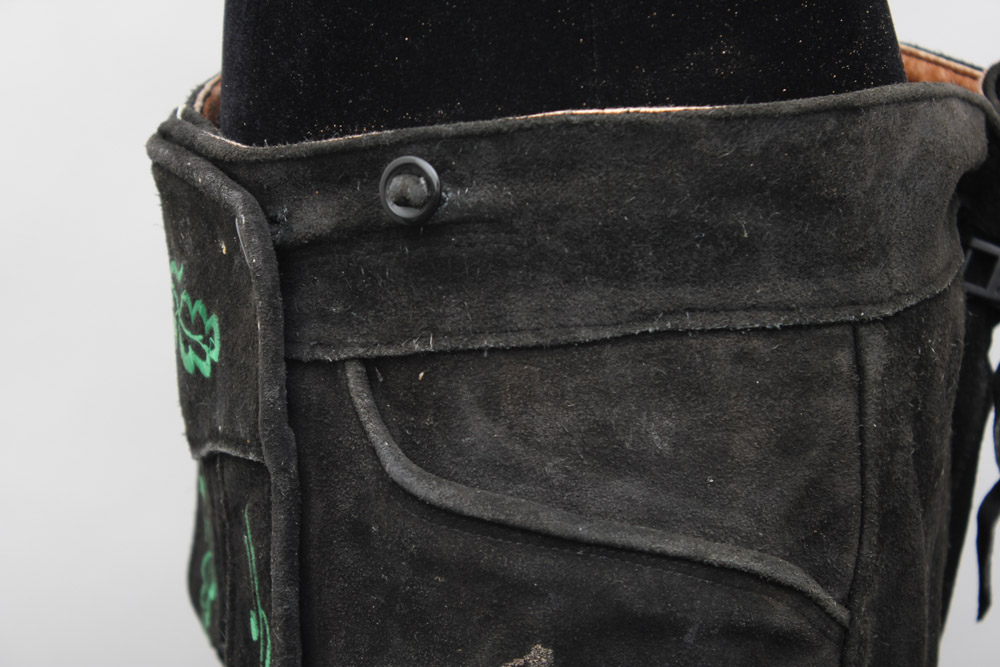 Custom-Made Black Suede Lederhosen from Clyde's Oktoberfest